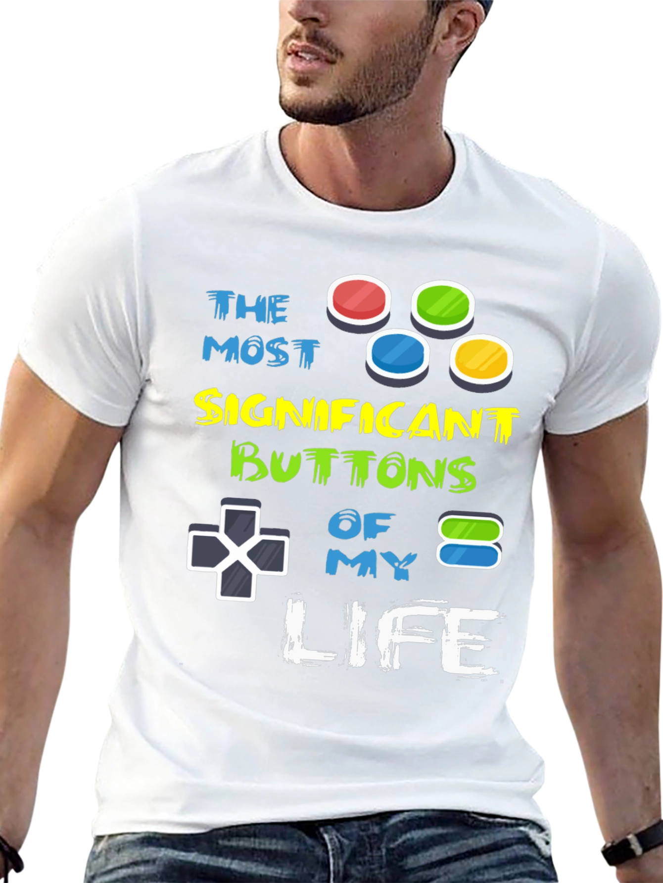 Gamers Life T-Shirt - Controller Buttons Design
