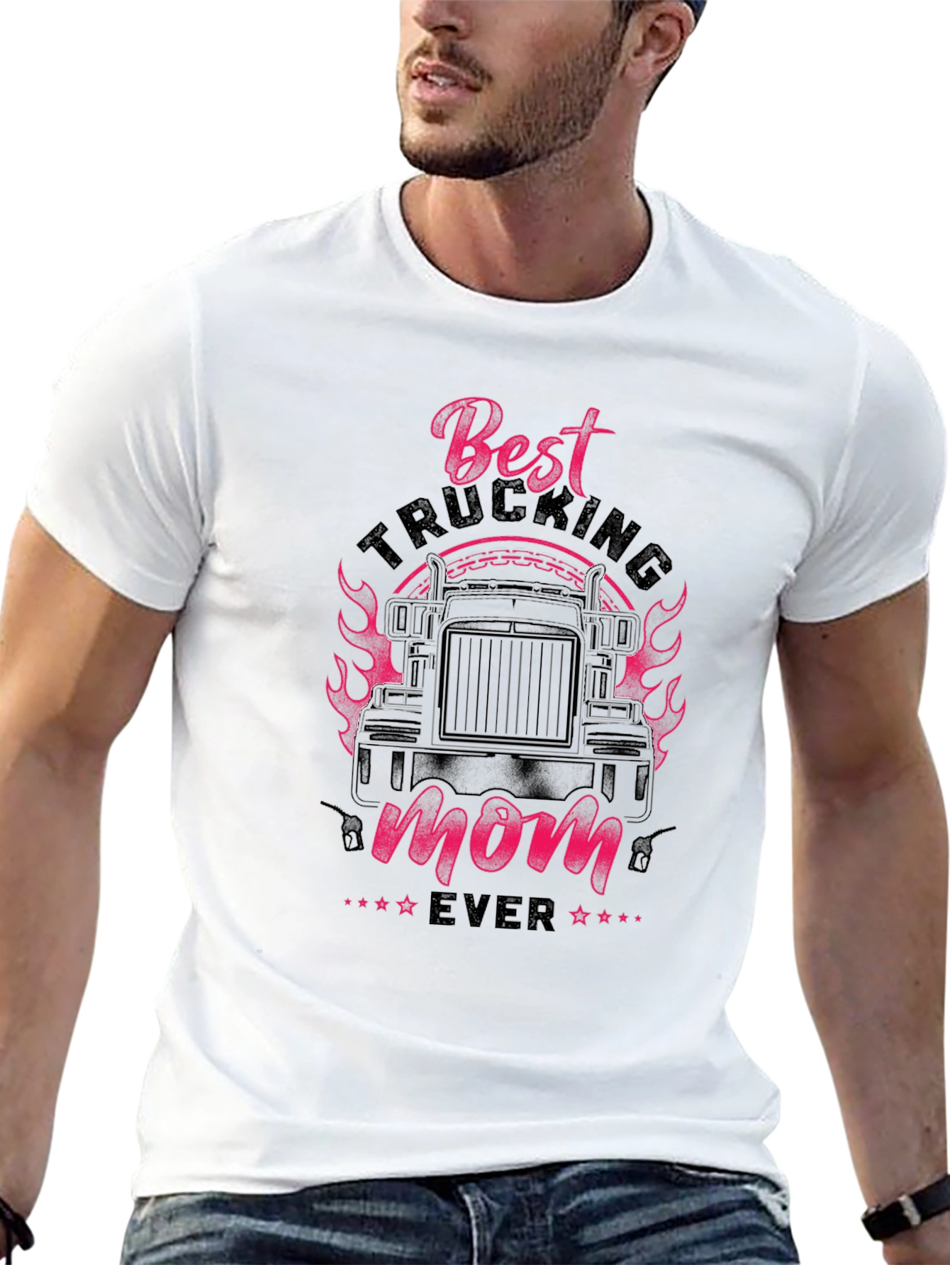 Best Trucking Mom Ever T-Shirt - Black