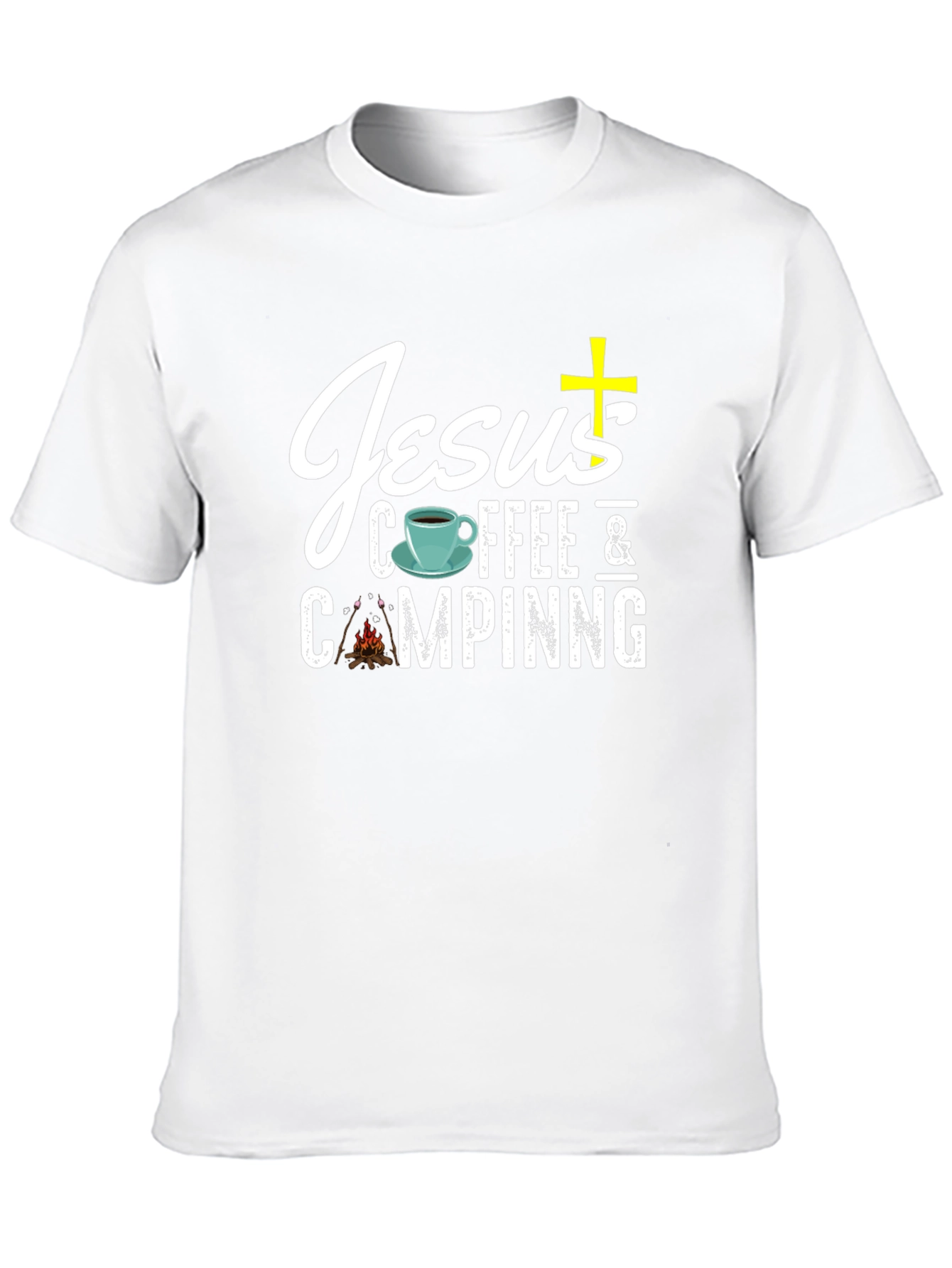 Jesus Coffee & Camping Black T-Shirt