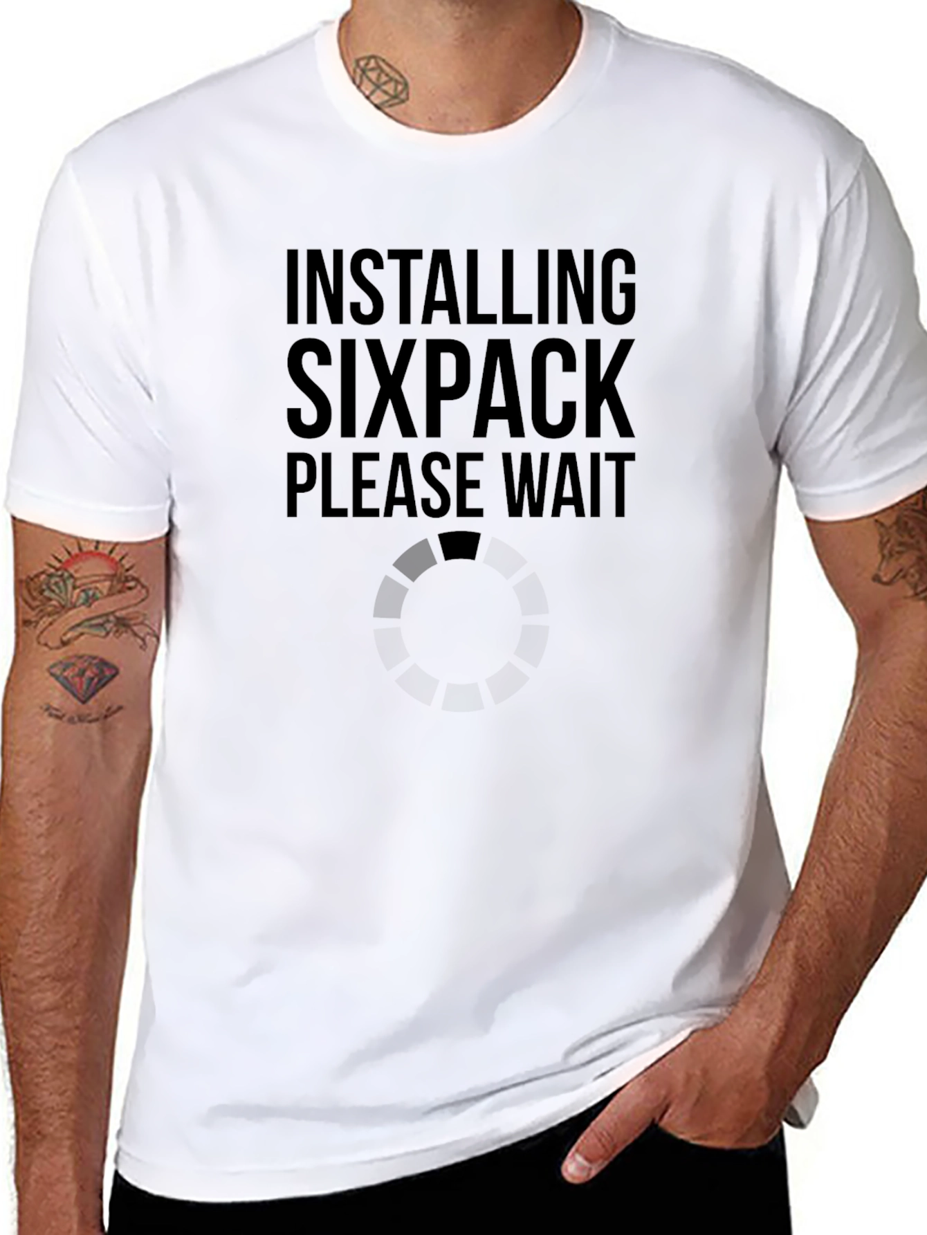 Installing Sixpack Funny Workout T-Shirt