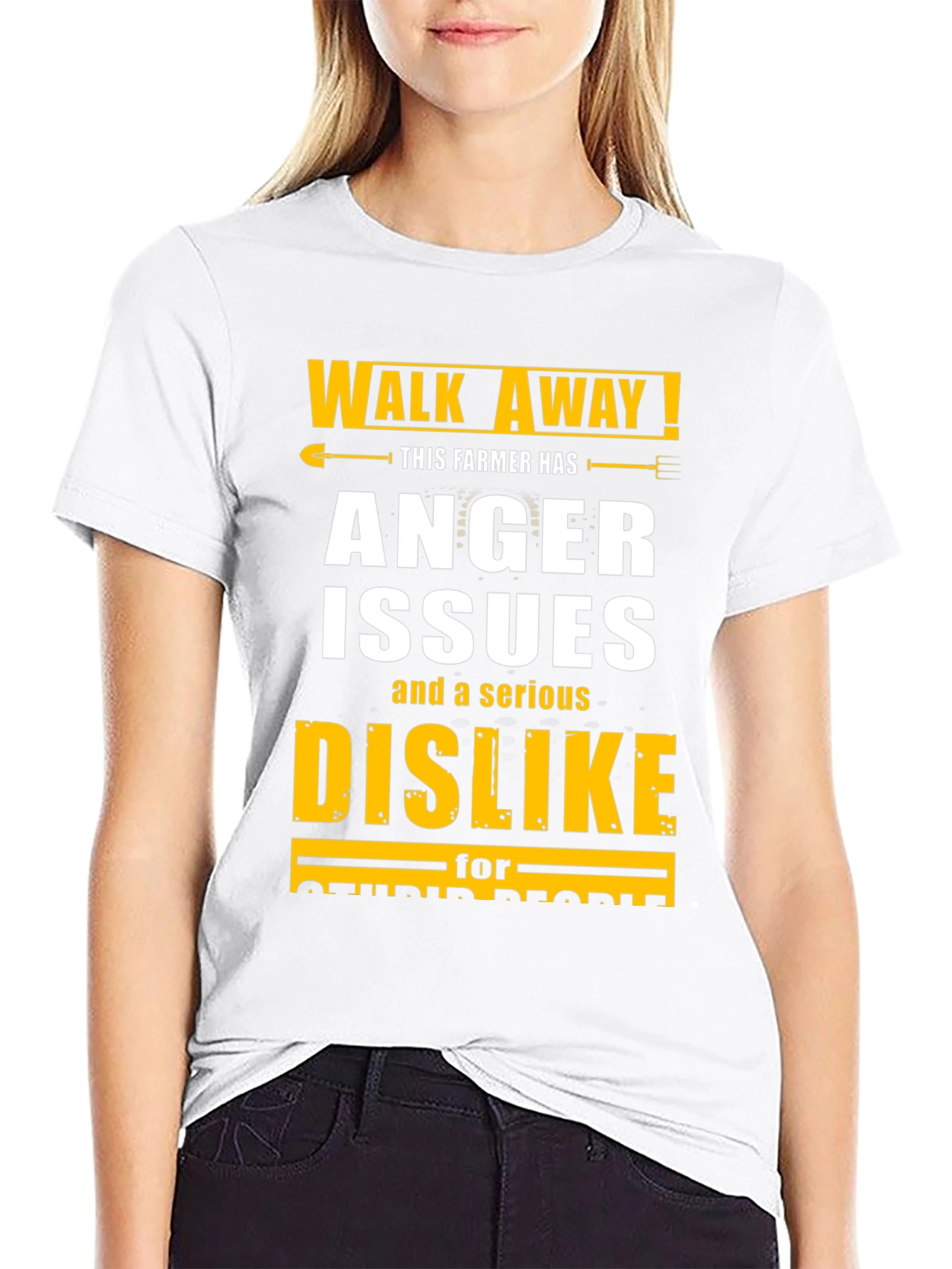 Walk Away! Farmer Anger Issues Novelty Graphic Tee