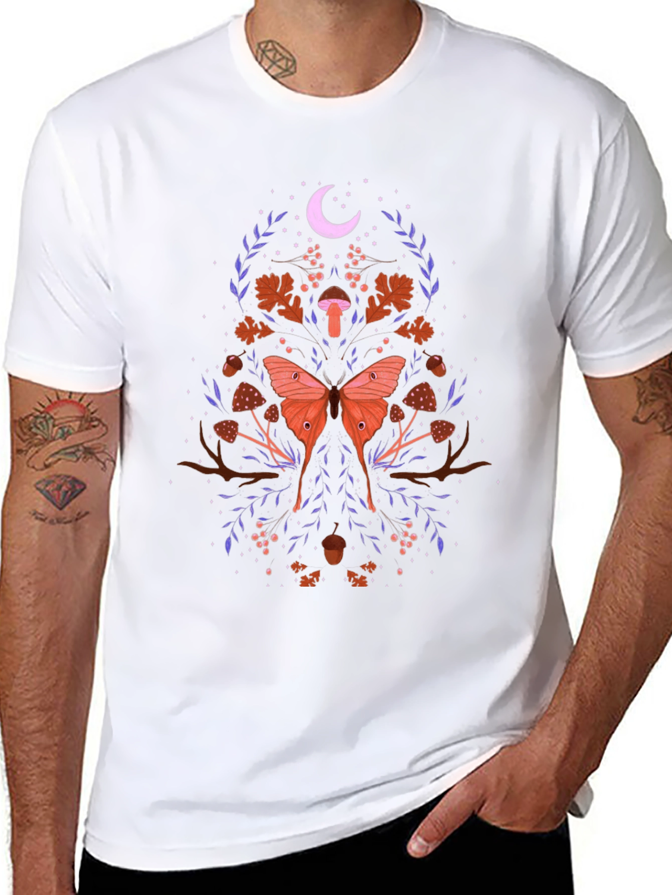 Mystic Moth Graphic Tee - Nature Inspired Design