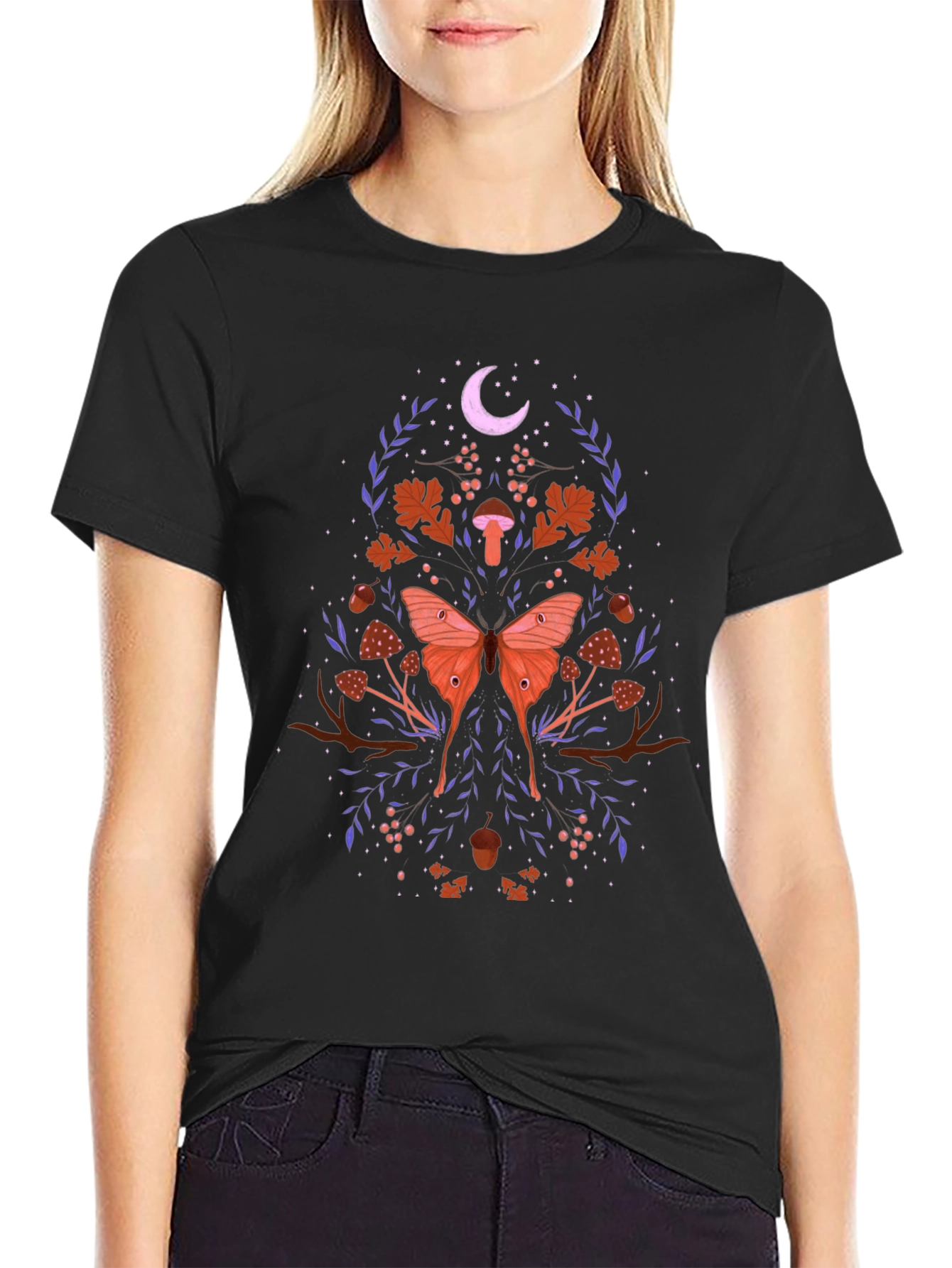 Mystic Moth Graphic Tee - Nature Inspired Design