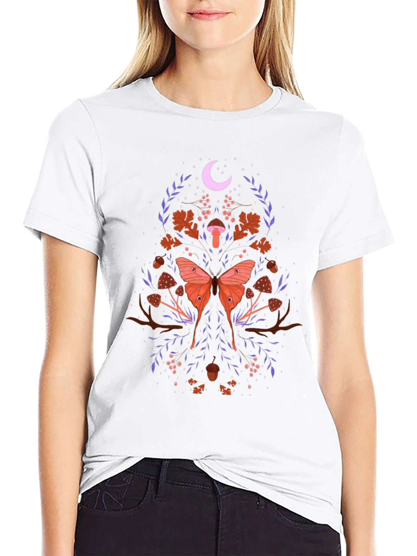 Mystic Moth Graphic Tee - Nature Inspired Design
