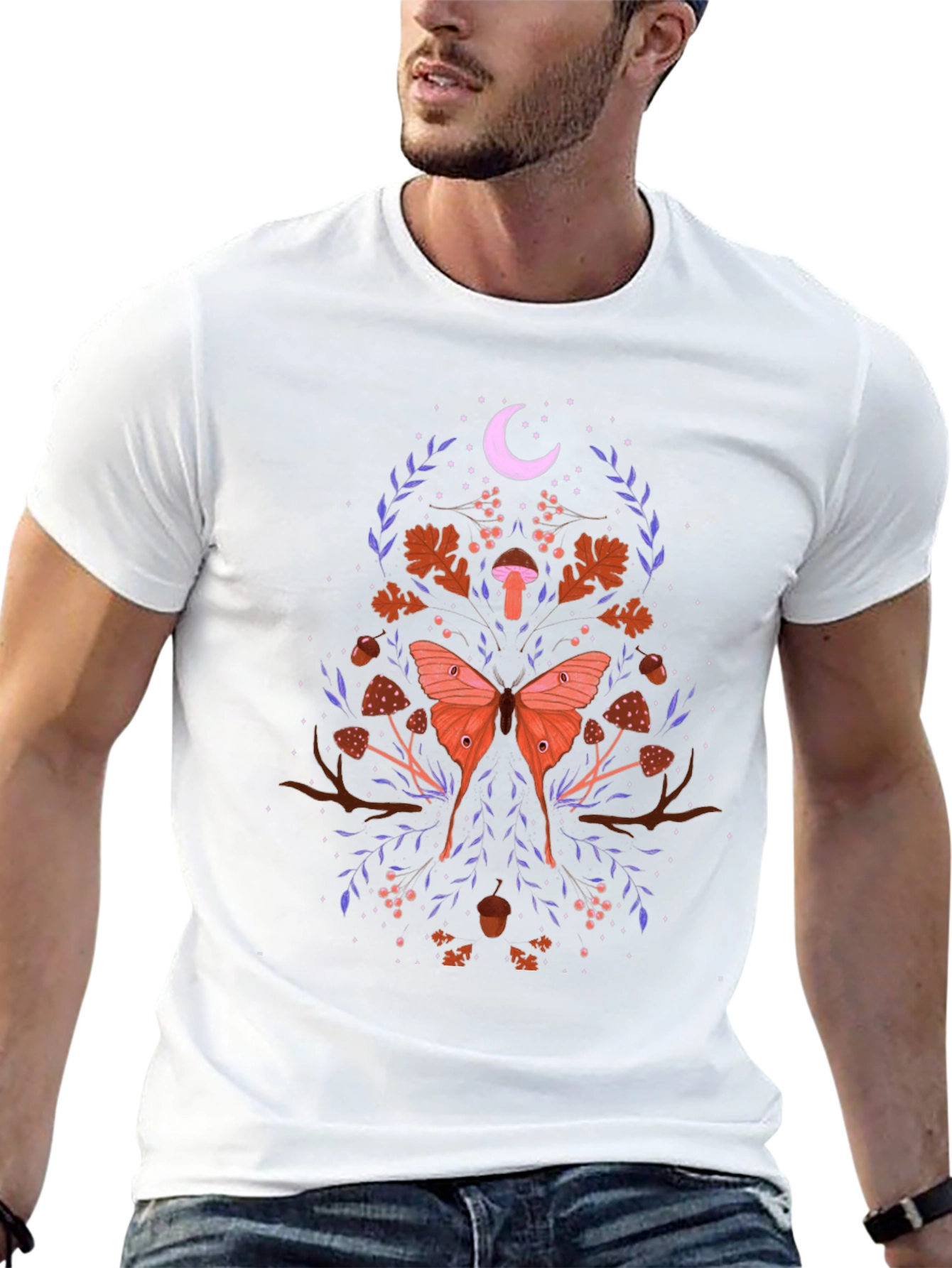 Mystic Moth Graphic Tee - Nature Inspired Design