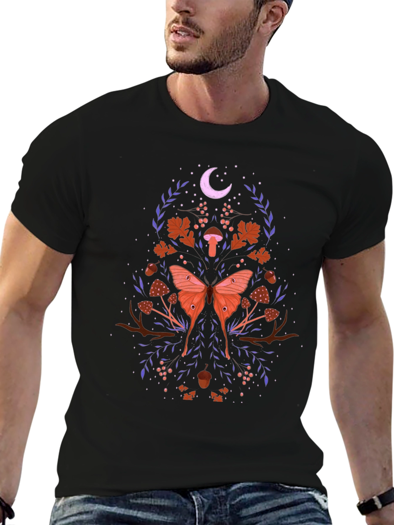 Mystic Moth Graphic Tee - Nature Inspired Design