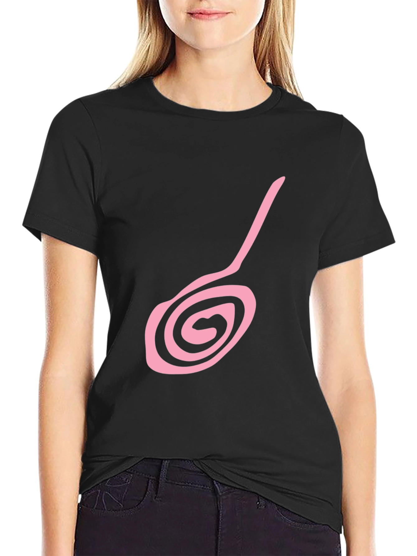 Spiral Design Black T-Shirt - Unique & Stylish