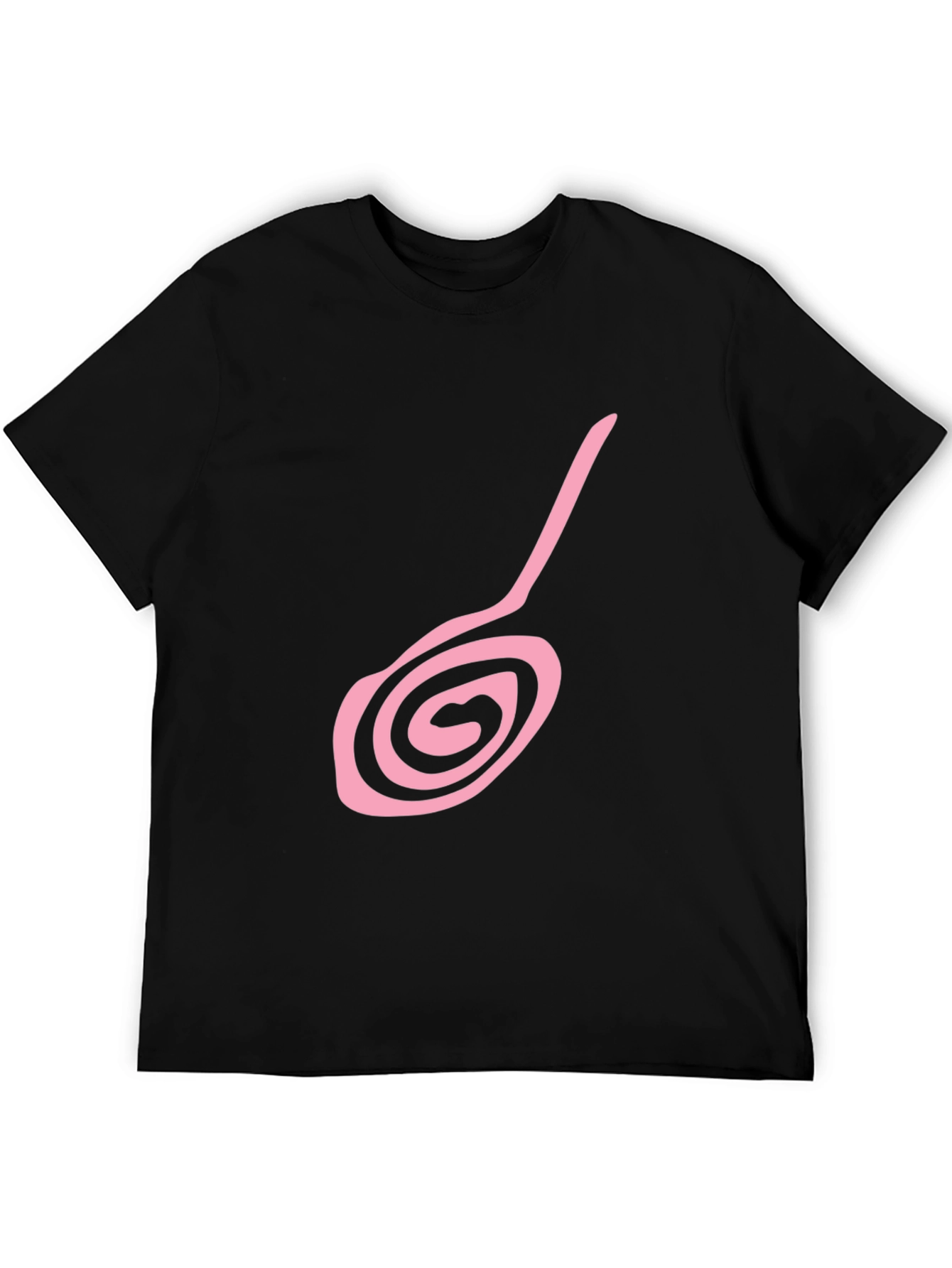 Spiral Design Black T-Shirt - Unique & Stylish
