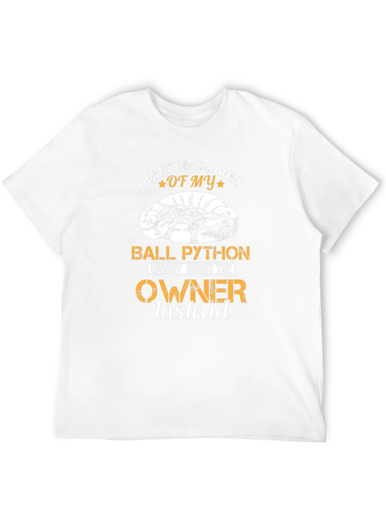 Dont Be Scared Ball Python Black T-Shirt