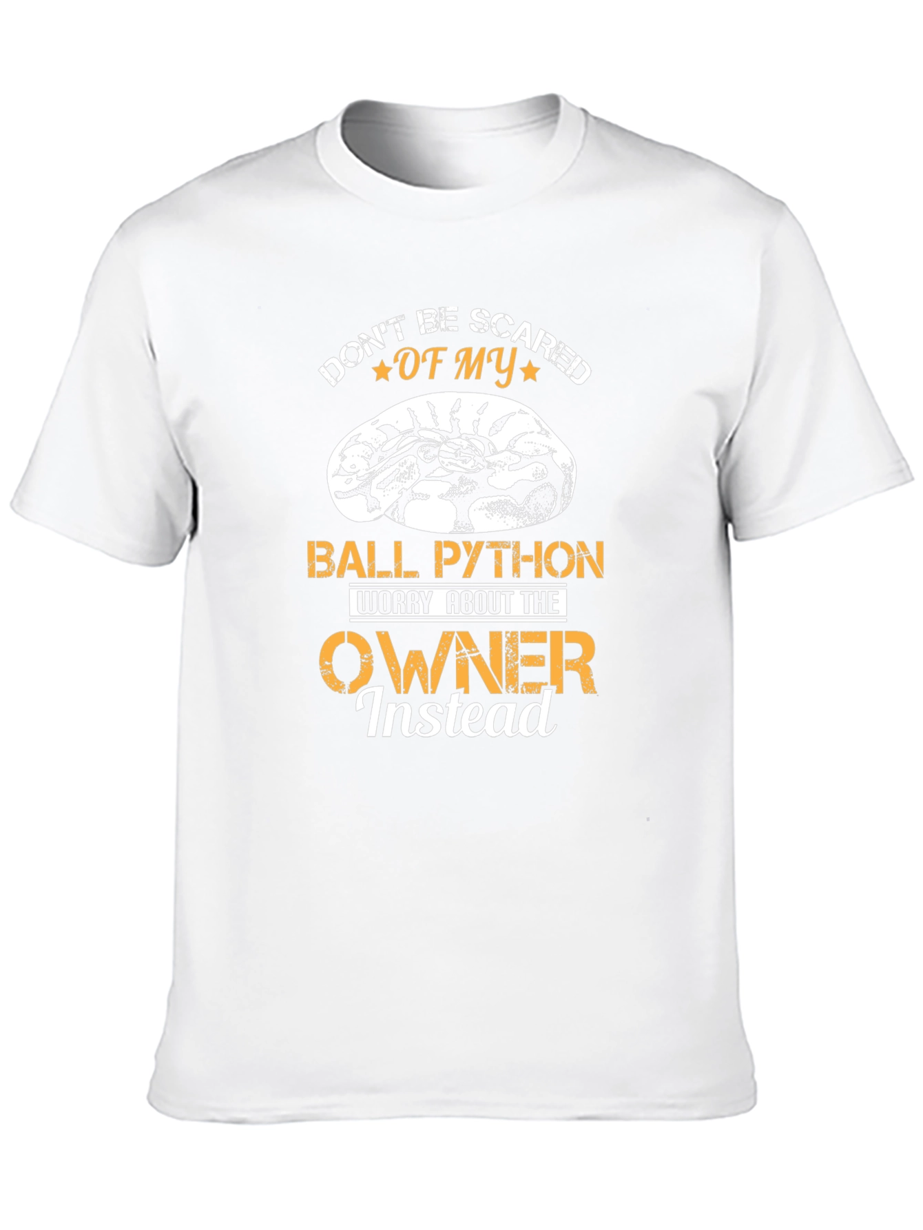 Dont Be Scared Ball Python Black T-Shirt