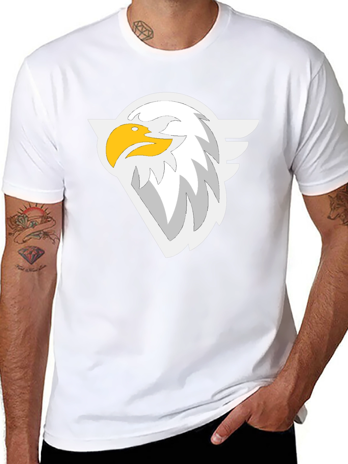 Eagle Graphic Black T-Shirt - Stylish Casual Wear