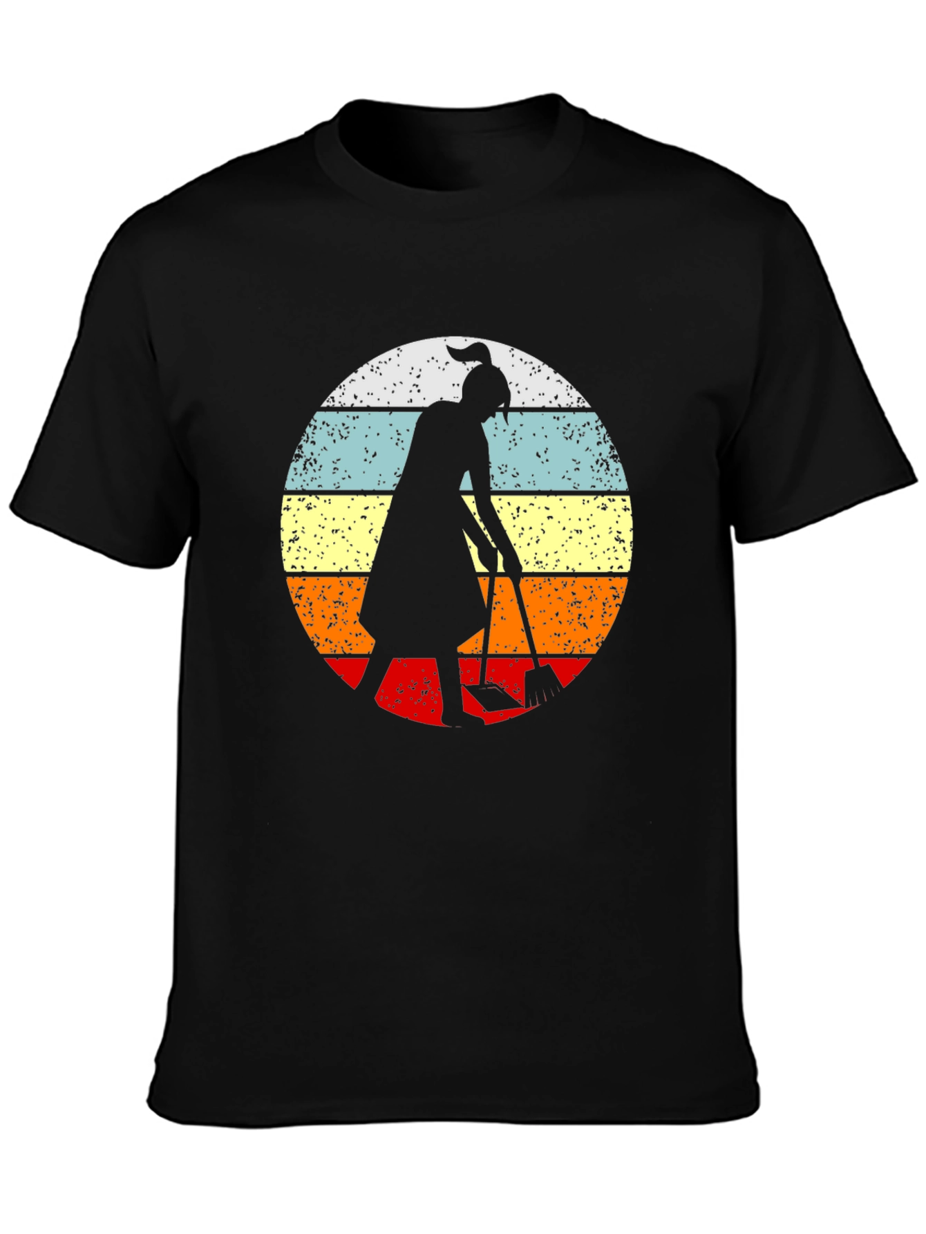 Retro Sunset Gardener T-Shirt - Black