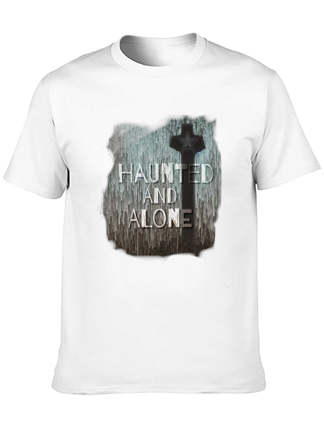 Haunted and Alone Gothic Graphic T-Shirt