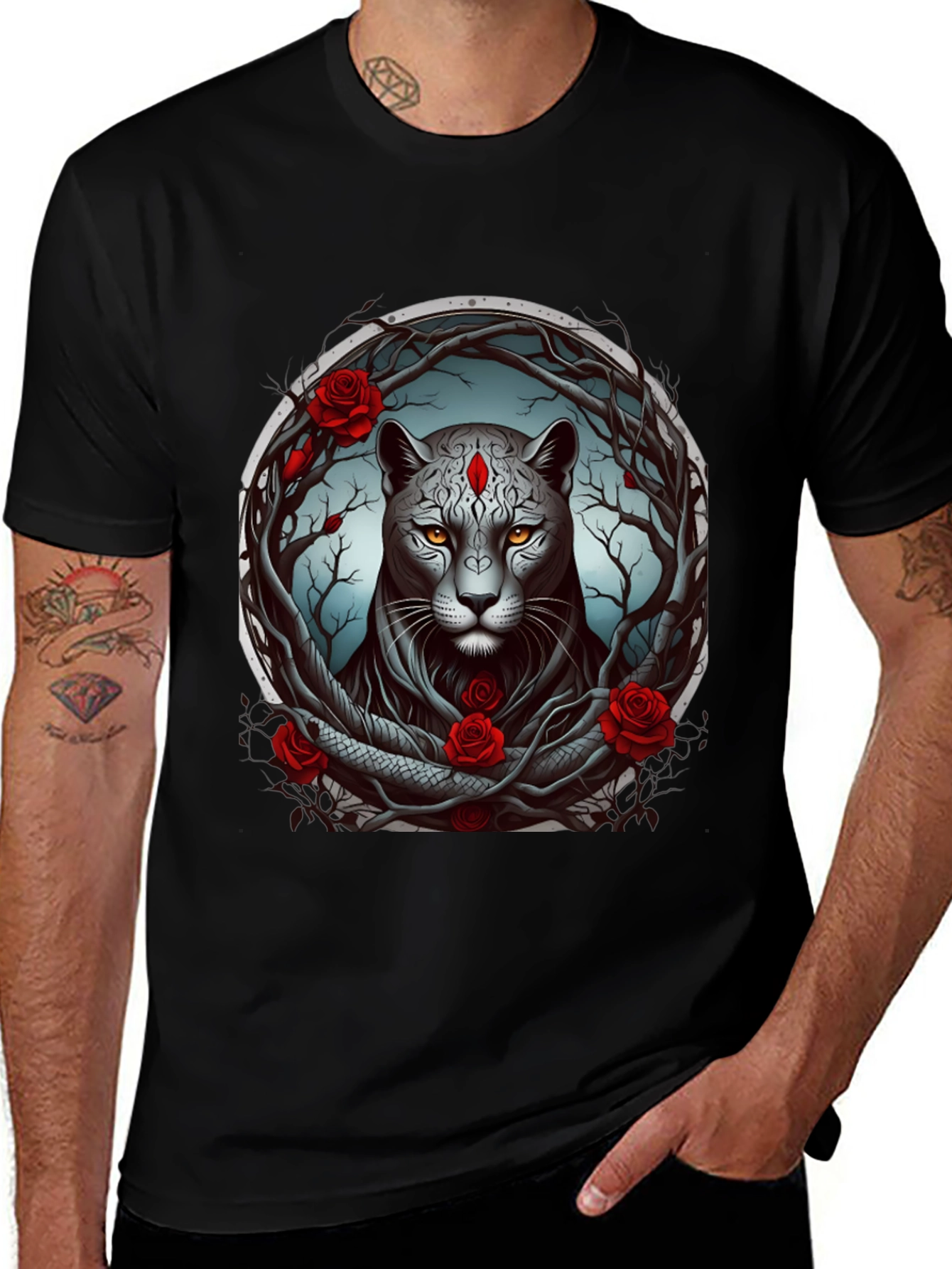 Mystic Panther Graphic Tee - Unique Design