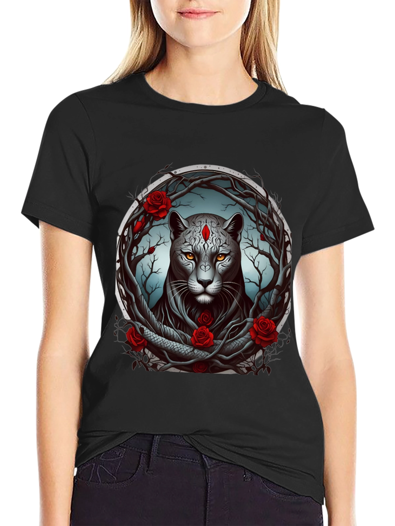 Mystic Panther Graphic Tee - Unique Design