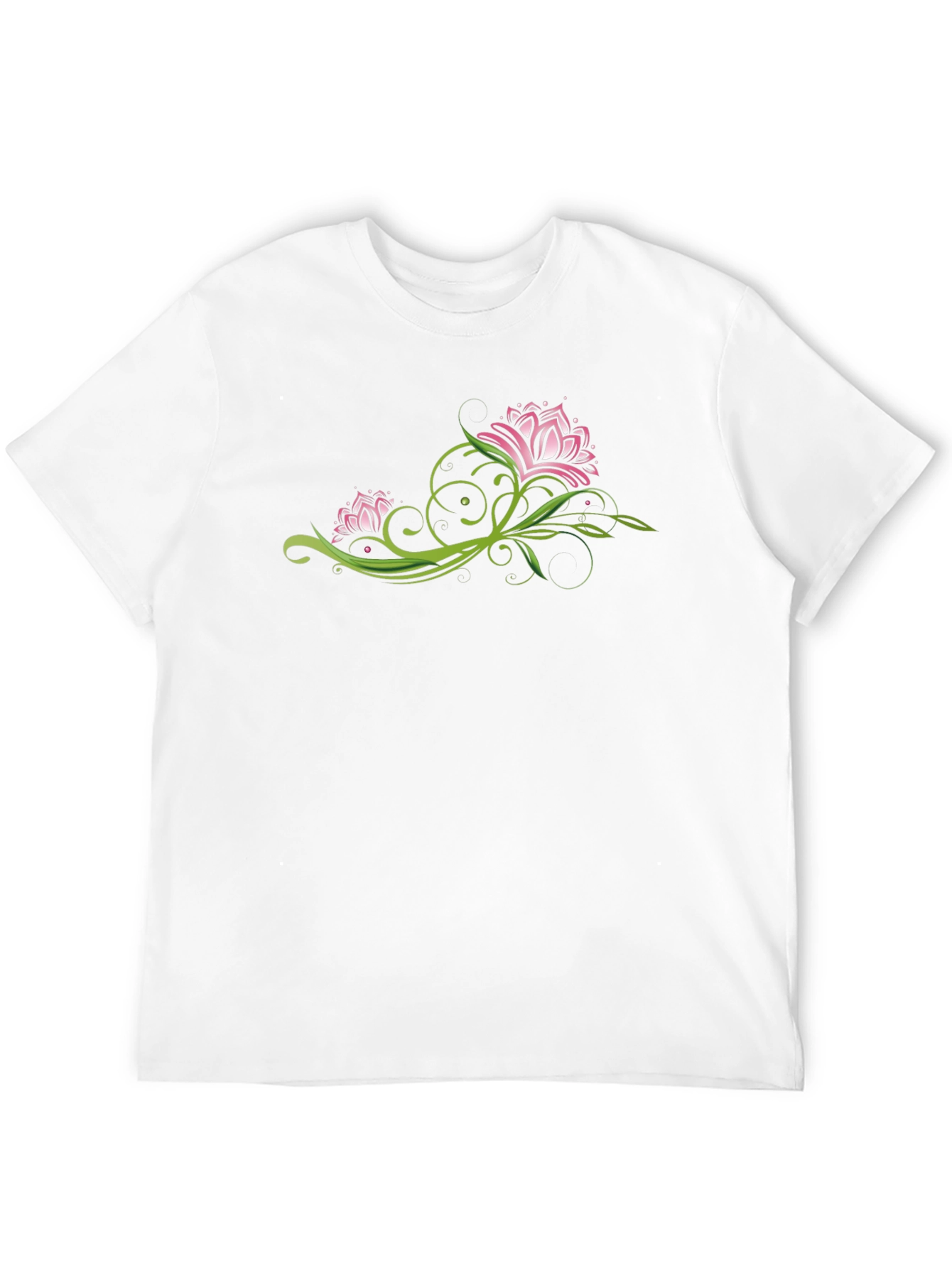 Floral Graphic Black Tee