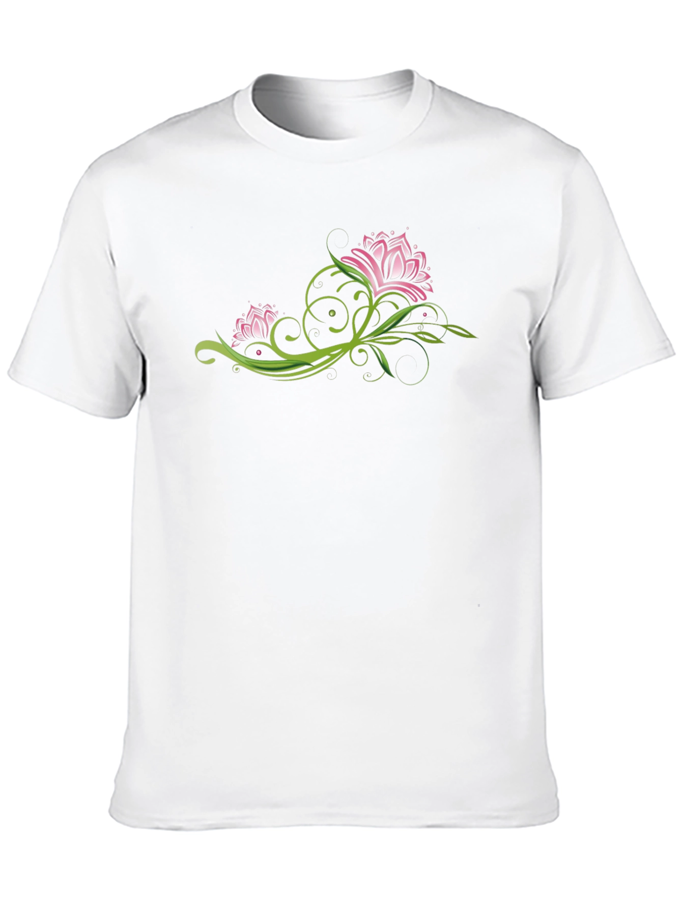 Floral Graphic Black Tee