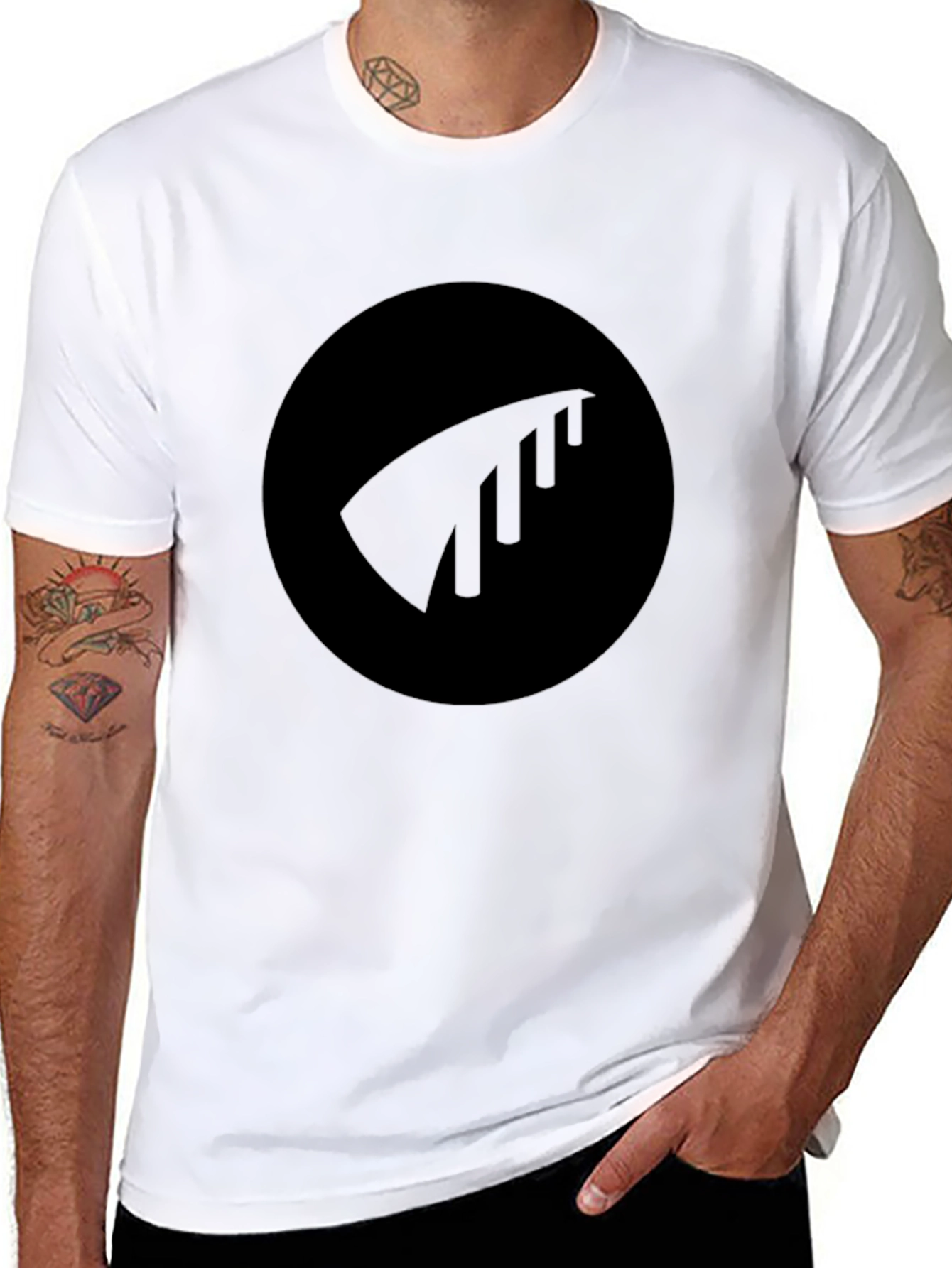 Black Tee with Minimalist Logo