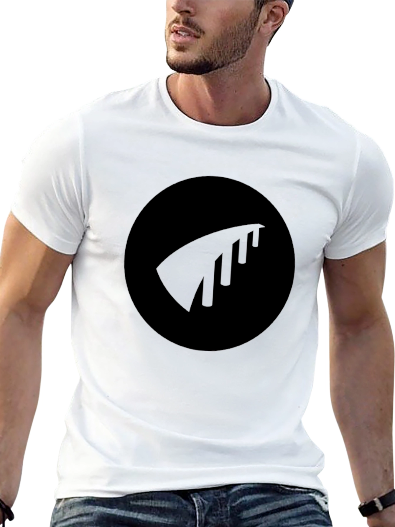 Black Tee with Minimalist Logo
