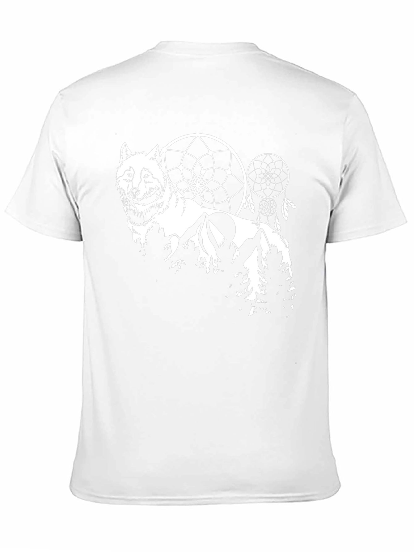 Wolf Dreamcatcher Graphic Tee - Black