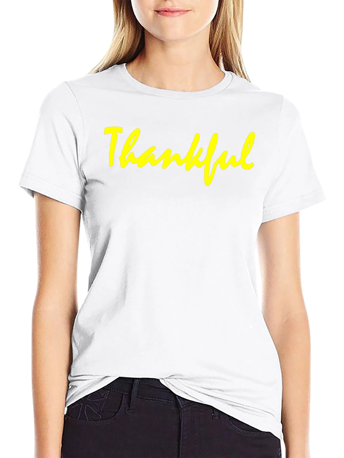 Thankful Black Graphic T-Shirt