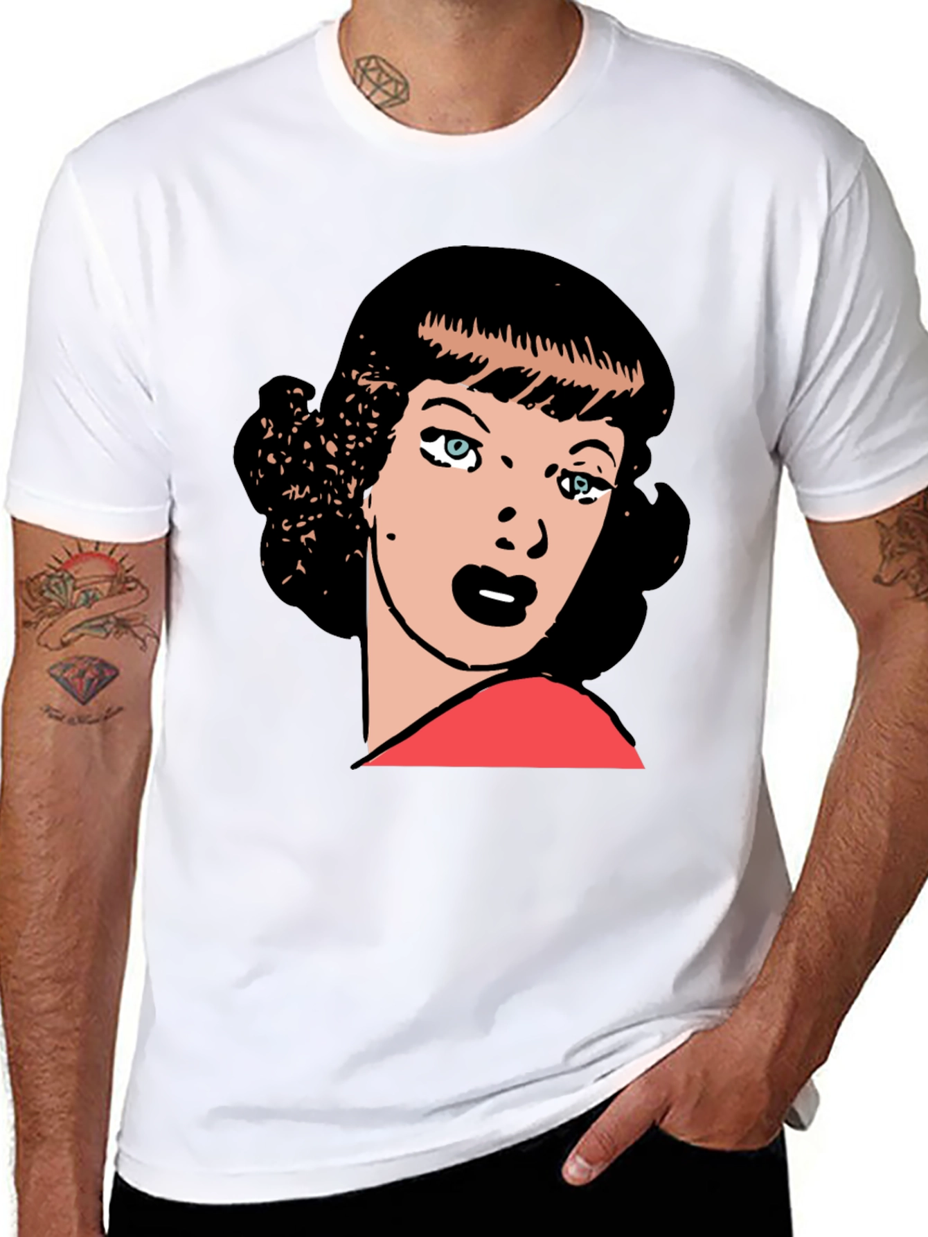 Retro Cartoon Woman Graphic T-Shirt