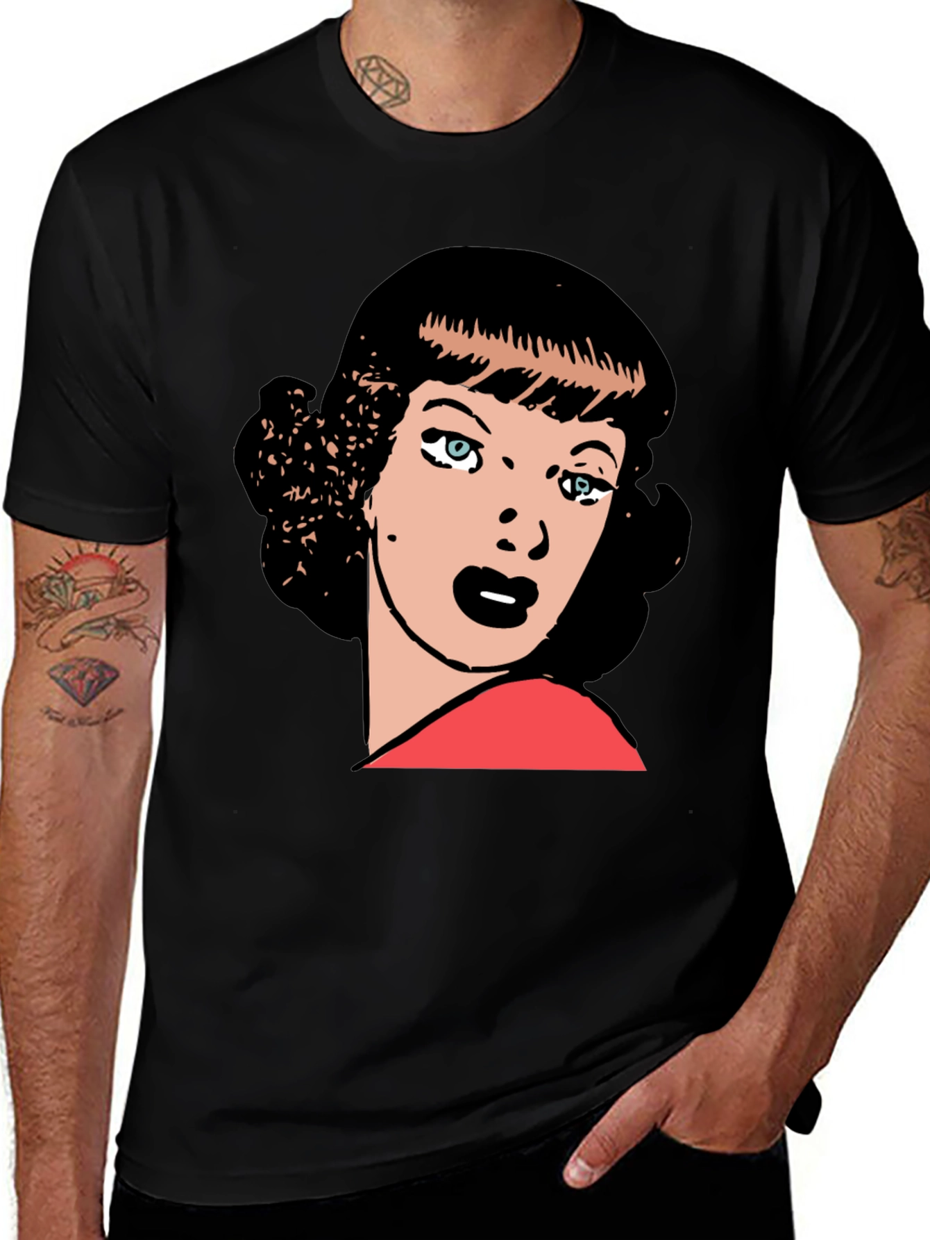 Retro Cartoon Woman Graphic T-Shirt