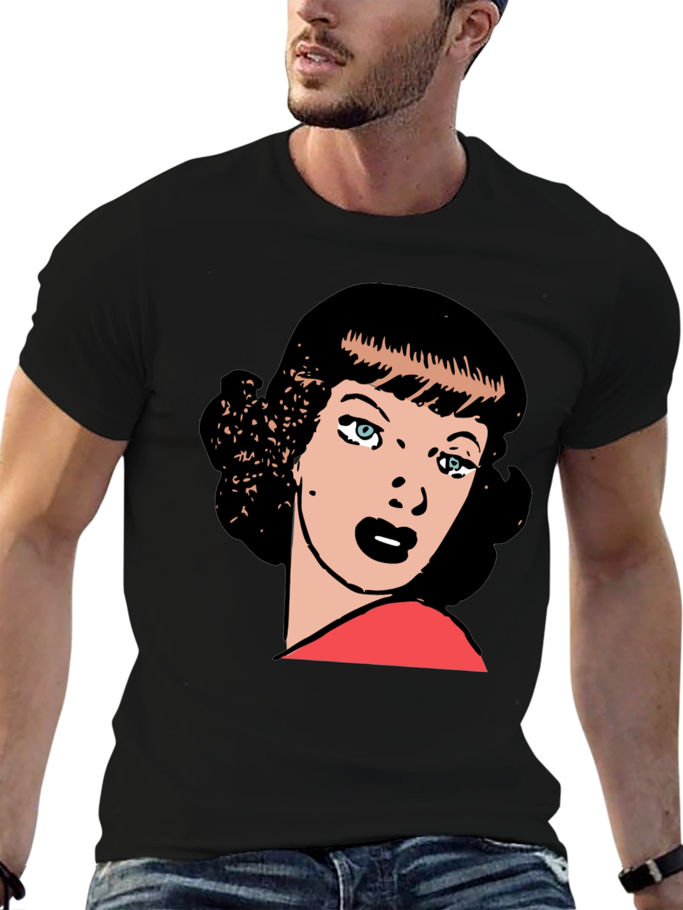 Retro Cartoon Woman Graphic T-Shirt