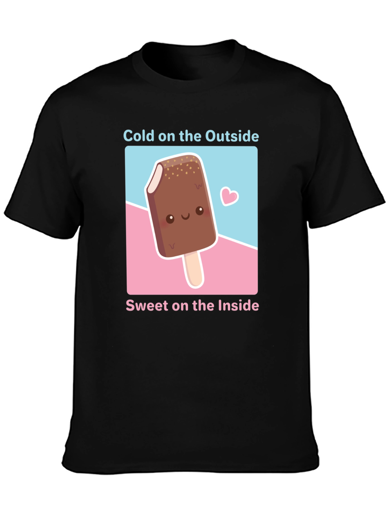Cute Ice Cream T-Shirt - Cold Outside Sweet Inside