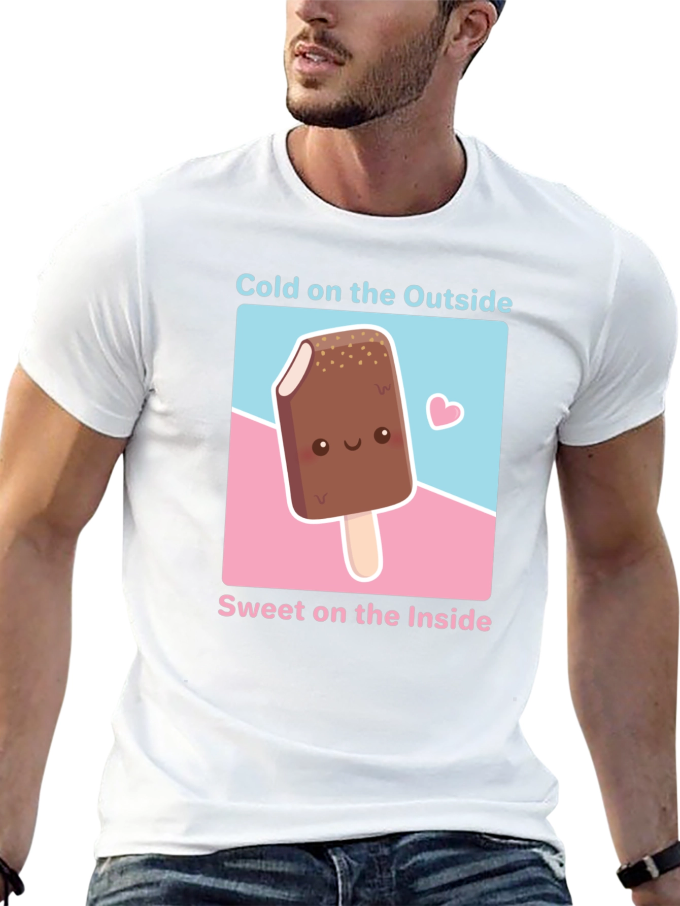 Cute Ice Cream T-Shirt - Cold Outside Sweet Inside