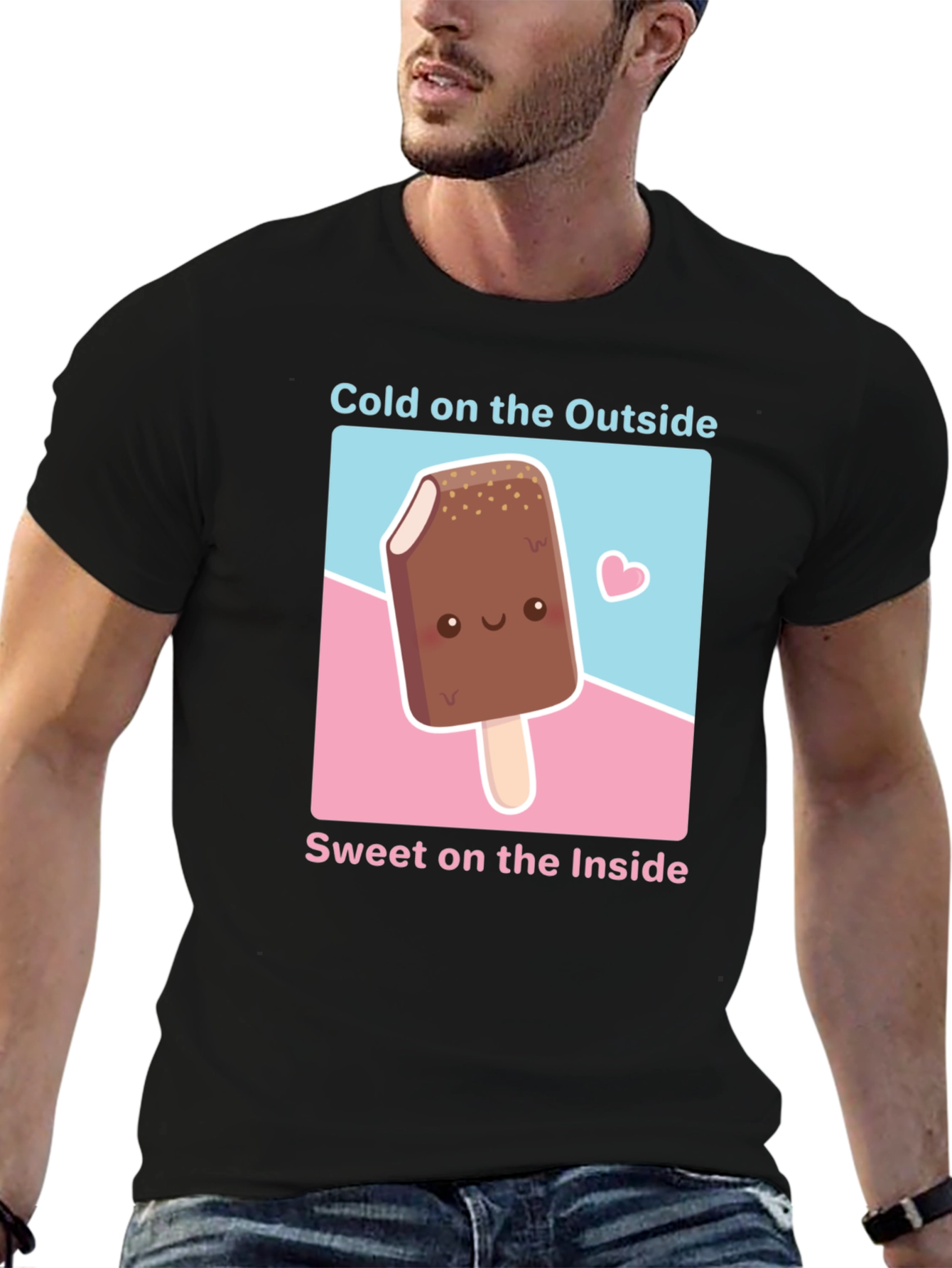 Cute Ice Cream T-Shirt - Cold Outside Sweet Inside