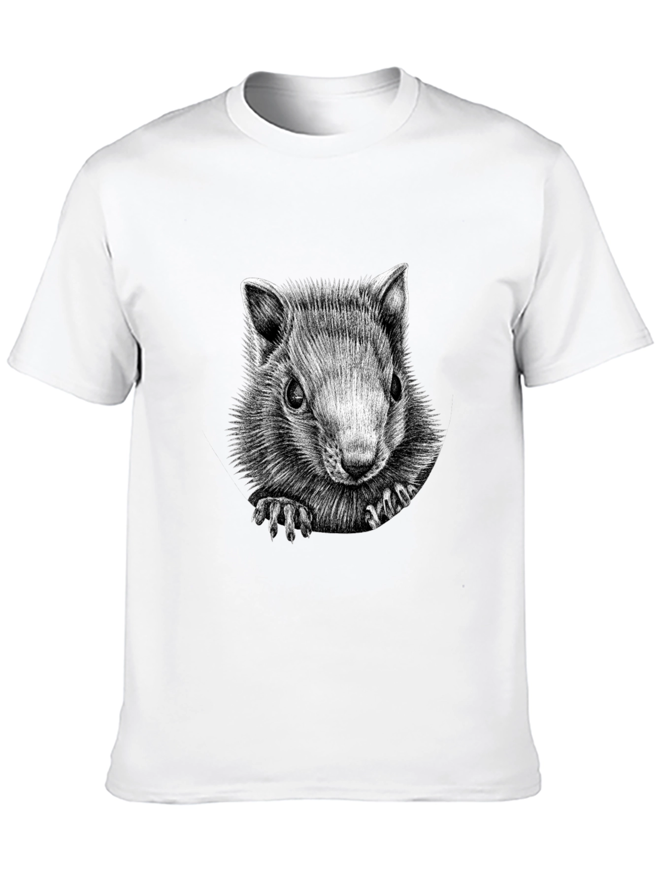 Squirrel Graphic Black T-Shirt - Unique Animal Tee