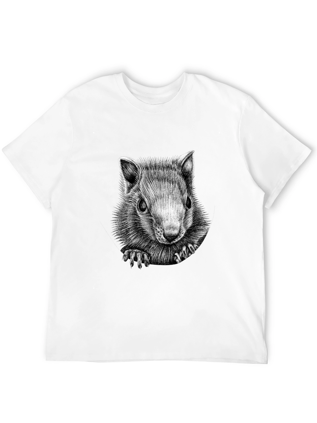 Squirrel Graphic Black T-Shirt - Unique Animal Tee