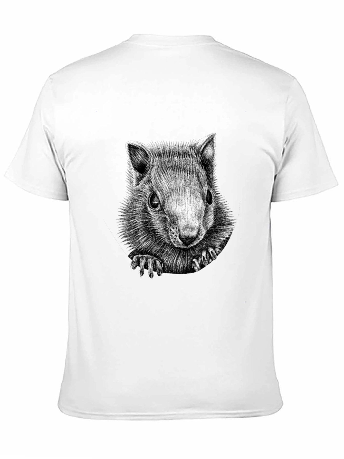 Squirrel Graphic Black T-Shirt - Unique Animal Tee