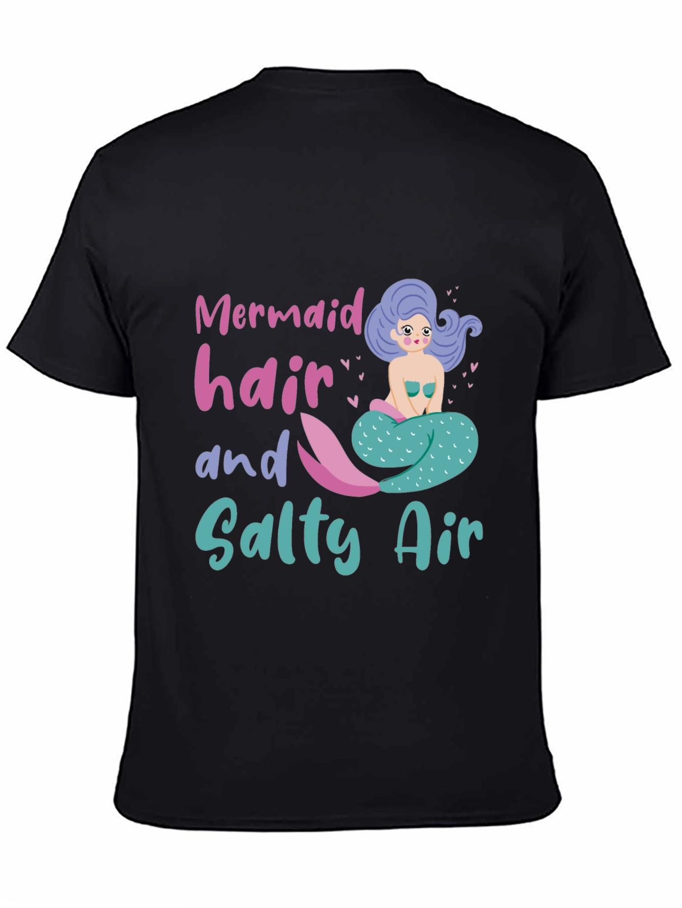 Mermaid Hair Salty Air Graphic Tee - Black