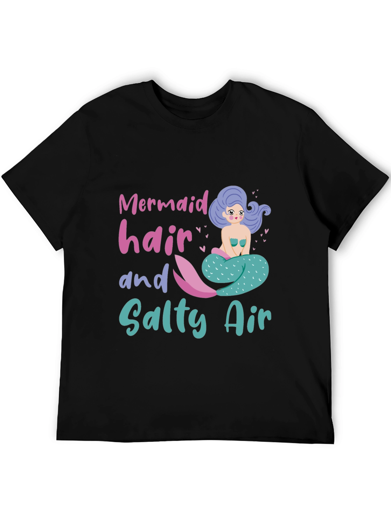 Mermaid Hair Salty Air Graphic Tee - Black