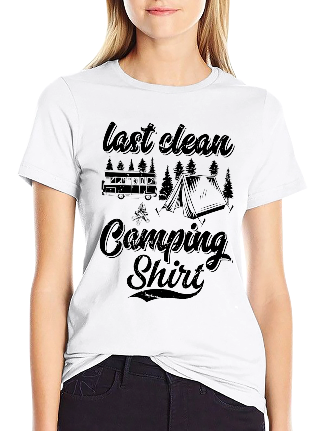 Last Clean Camping Shirt Graphic Tee