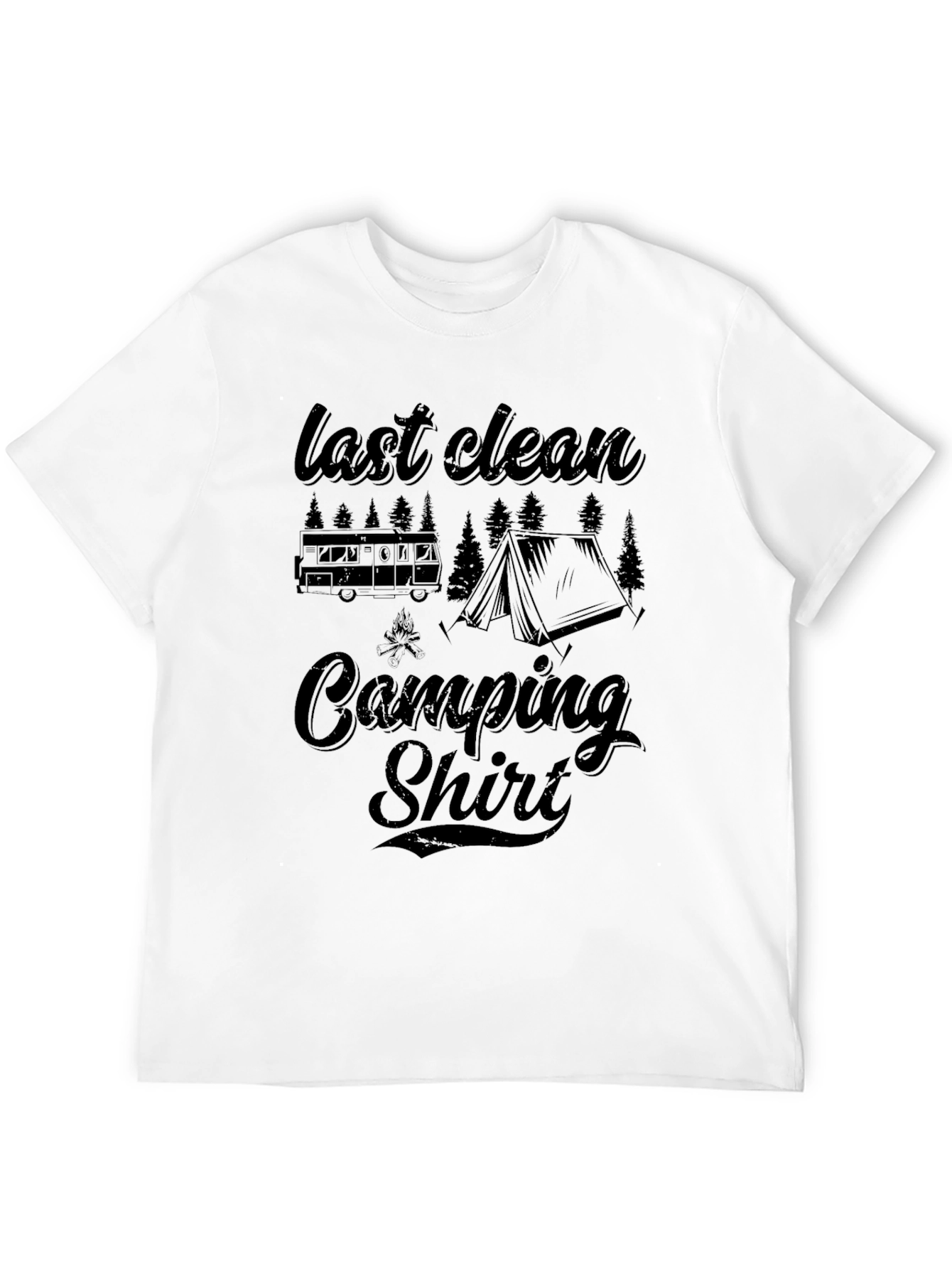 Last Clean Camping Shirt Graphic Tee