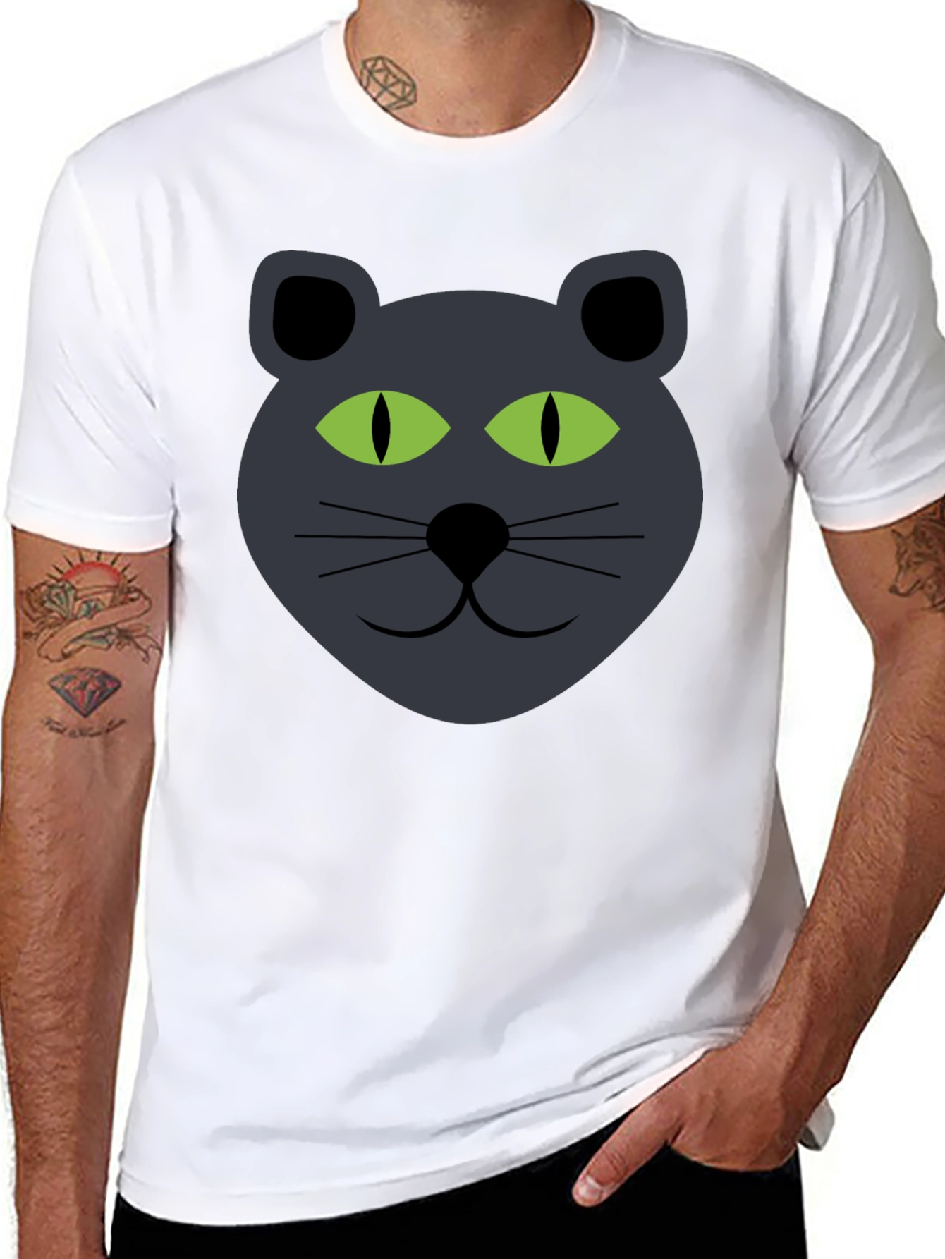 Cat Face Graphic Tee