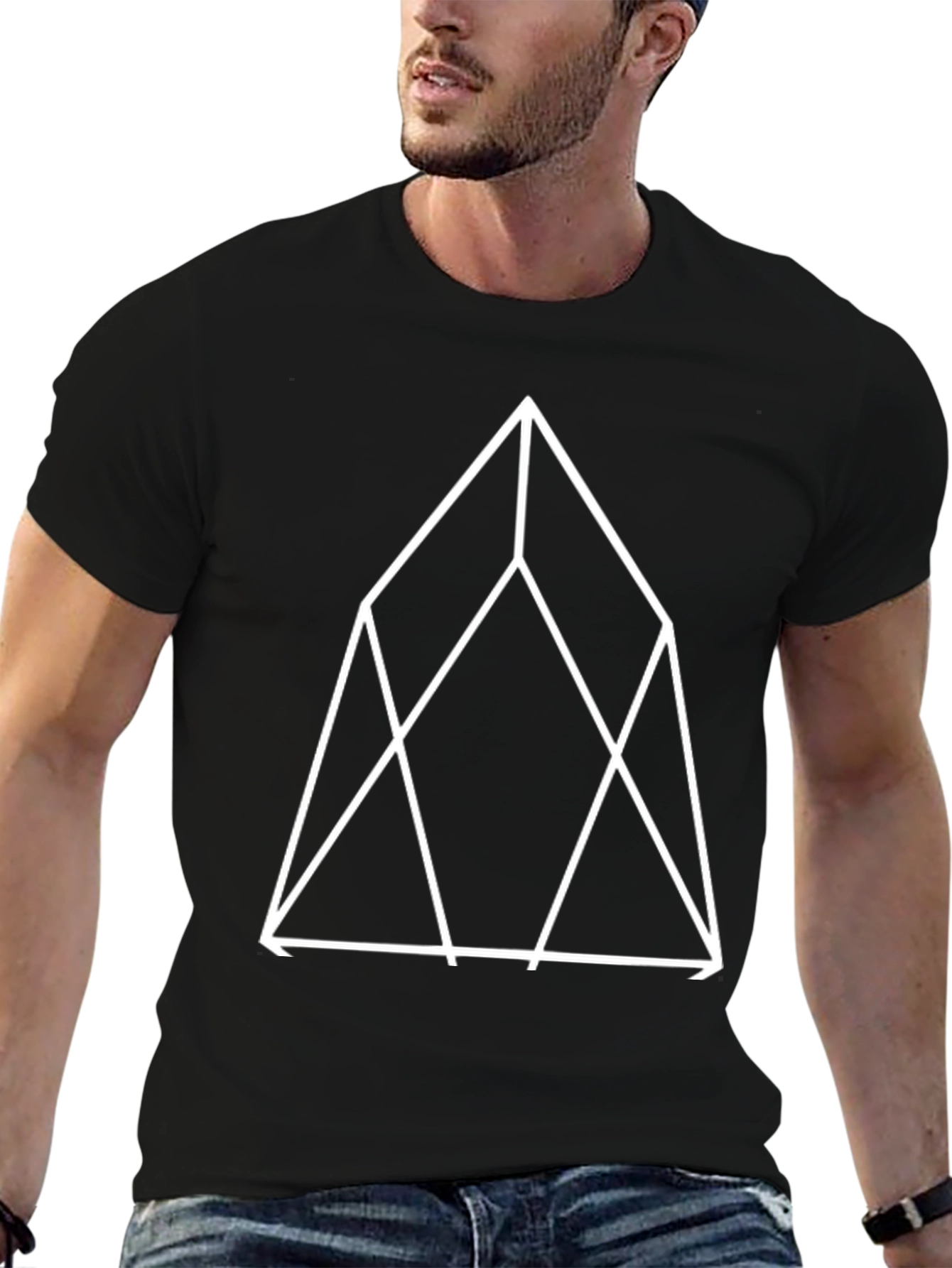 Geometric Graphic Tee - Modern Minimalist Design