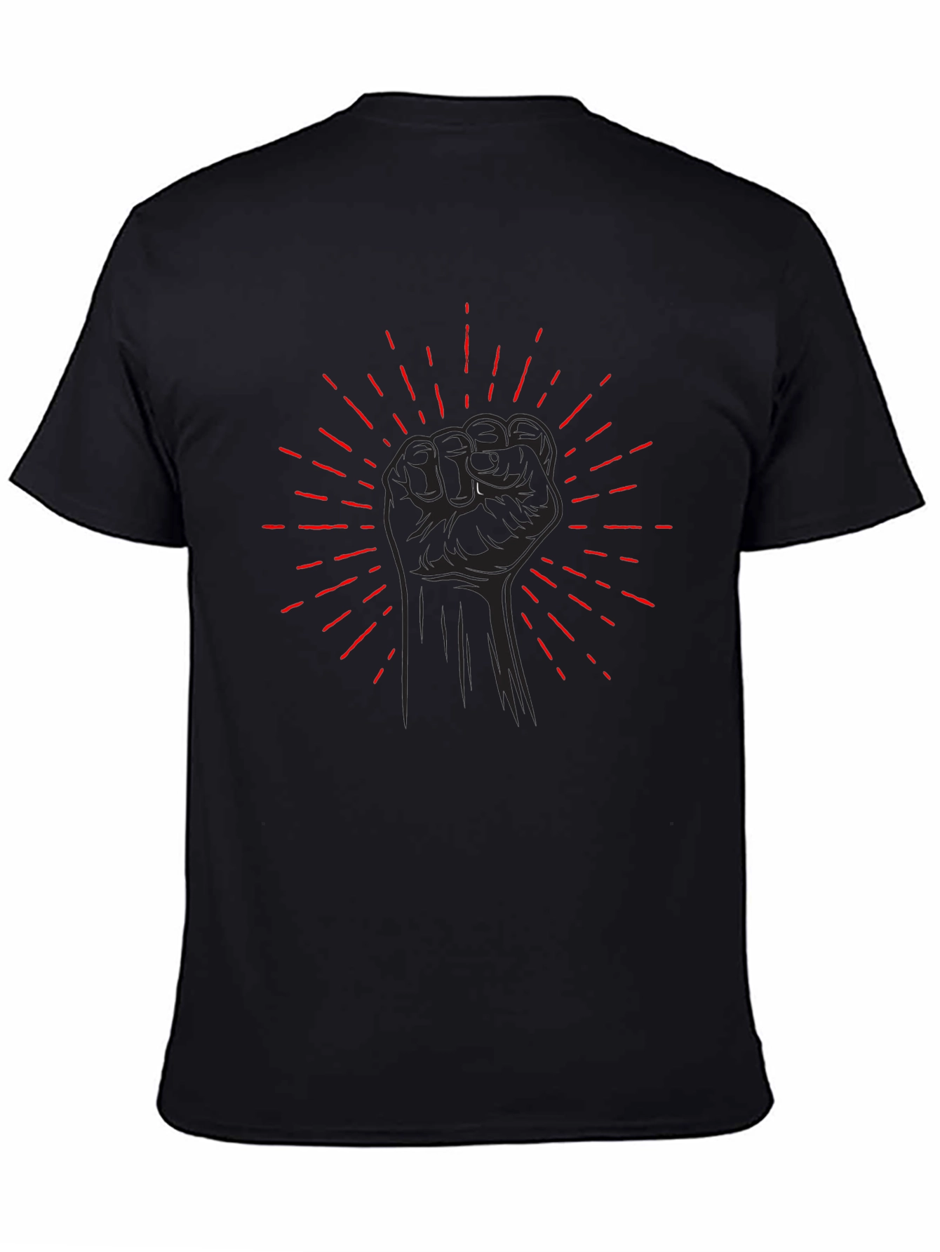 Black Fist Graphic Tee - Power Symbol Shirt