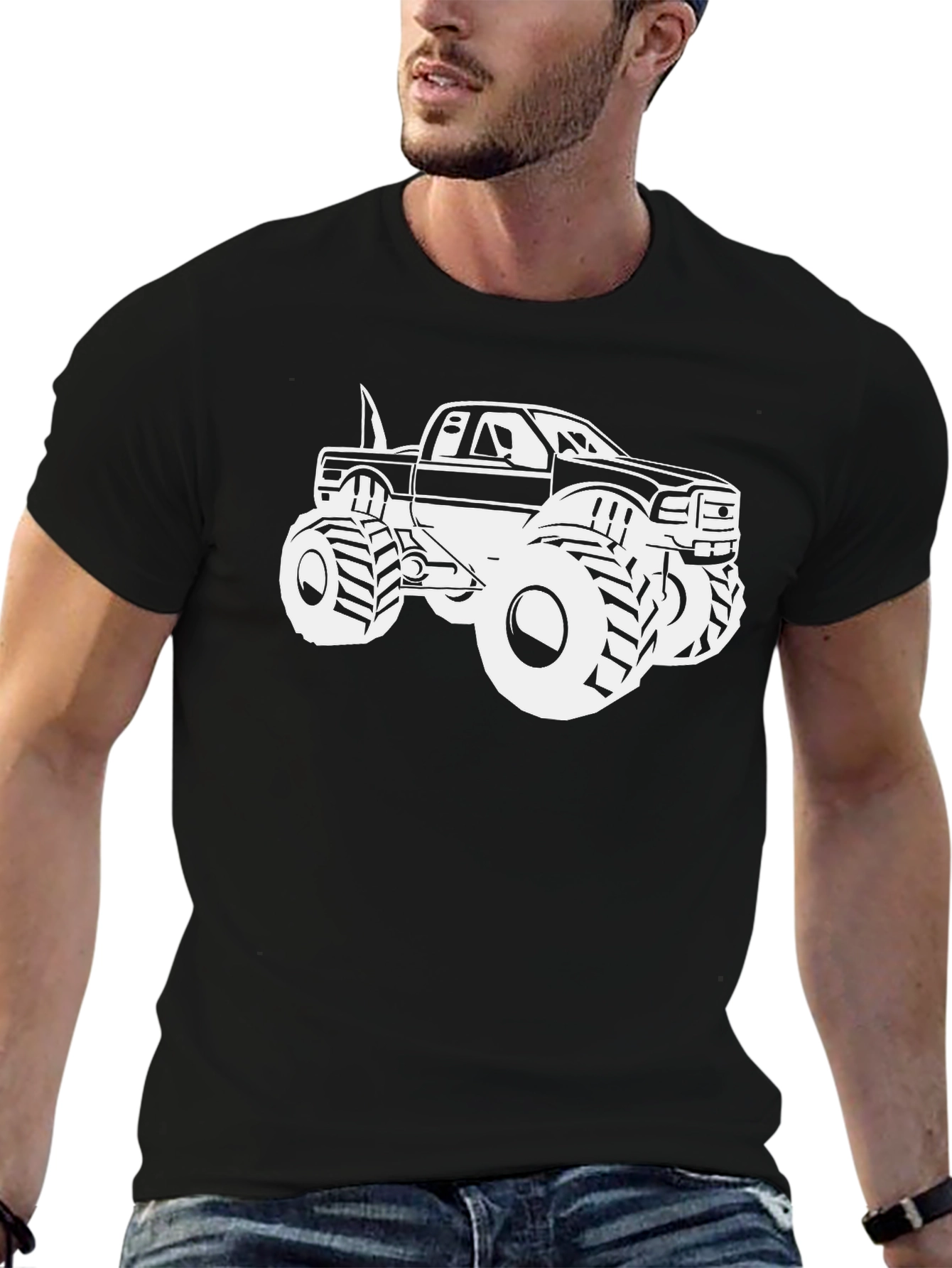 Monster Truck Graphic T-Shirt - Black