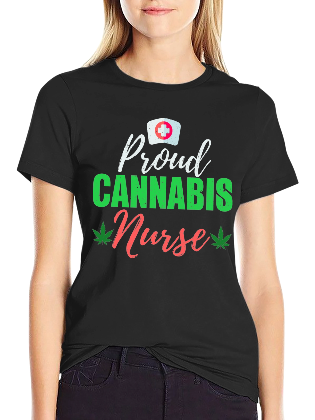 Proud Cannabis Nurse Graphic T-Shirt