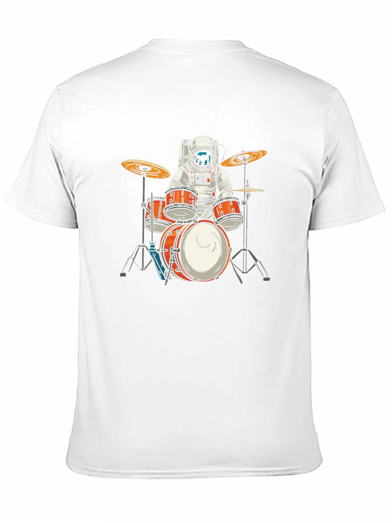 Astronaut Drummer Graphic T-Shirt