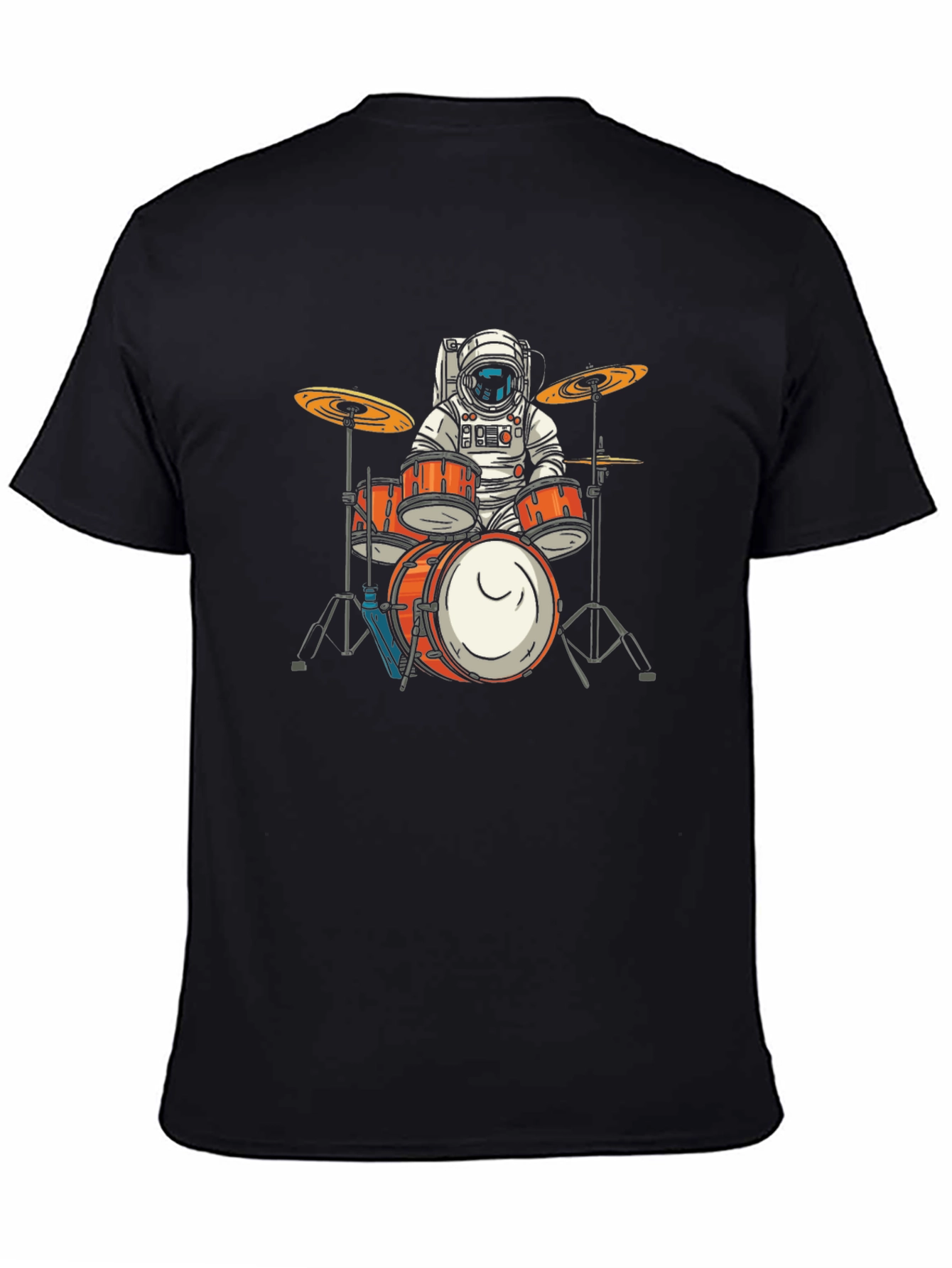 Astronaut Drummer Graphic T-Shirt