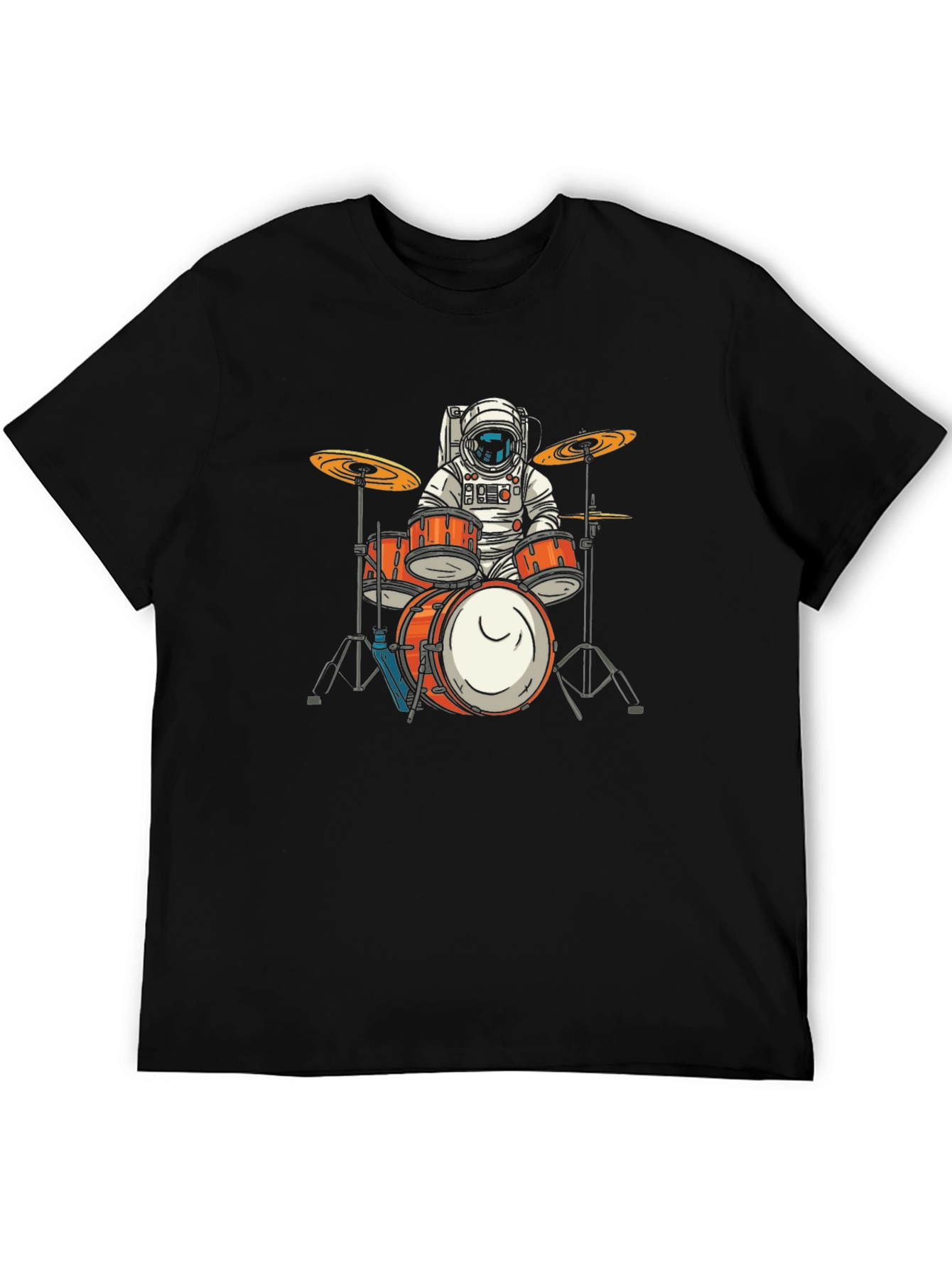 Astronaut Drummer Graphic T-Shirt
