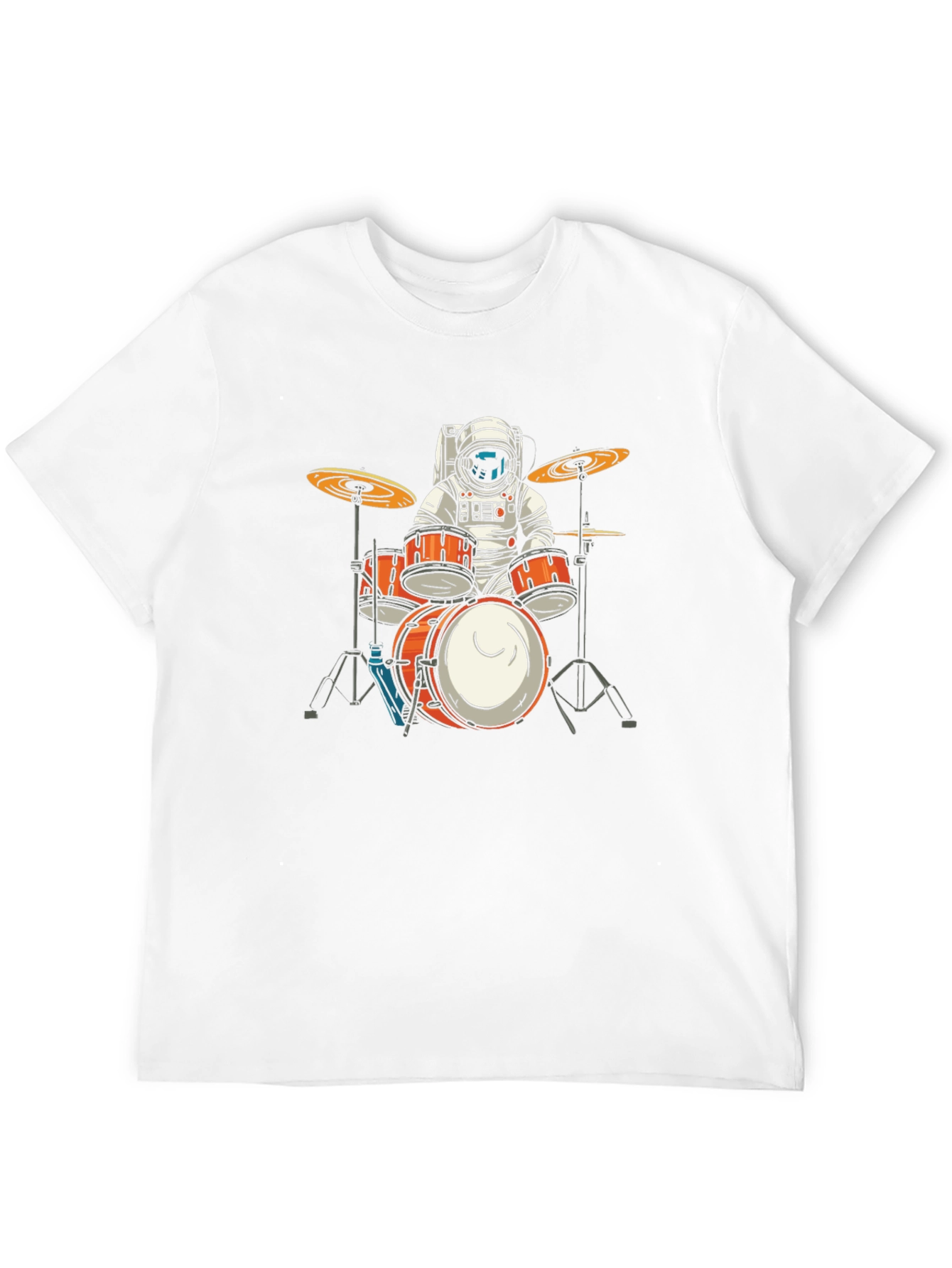 Astronaut Drummer Graphic T-Shirt
