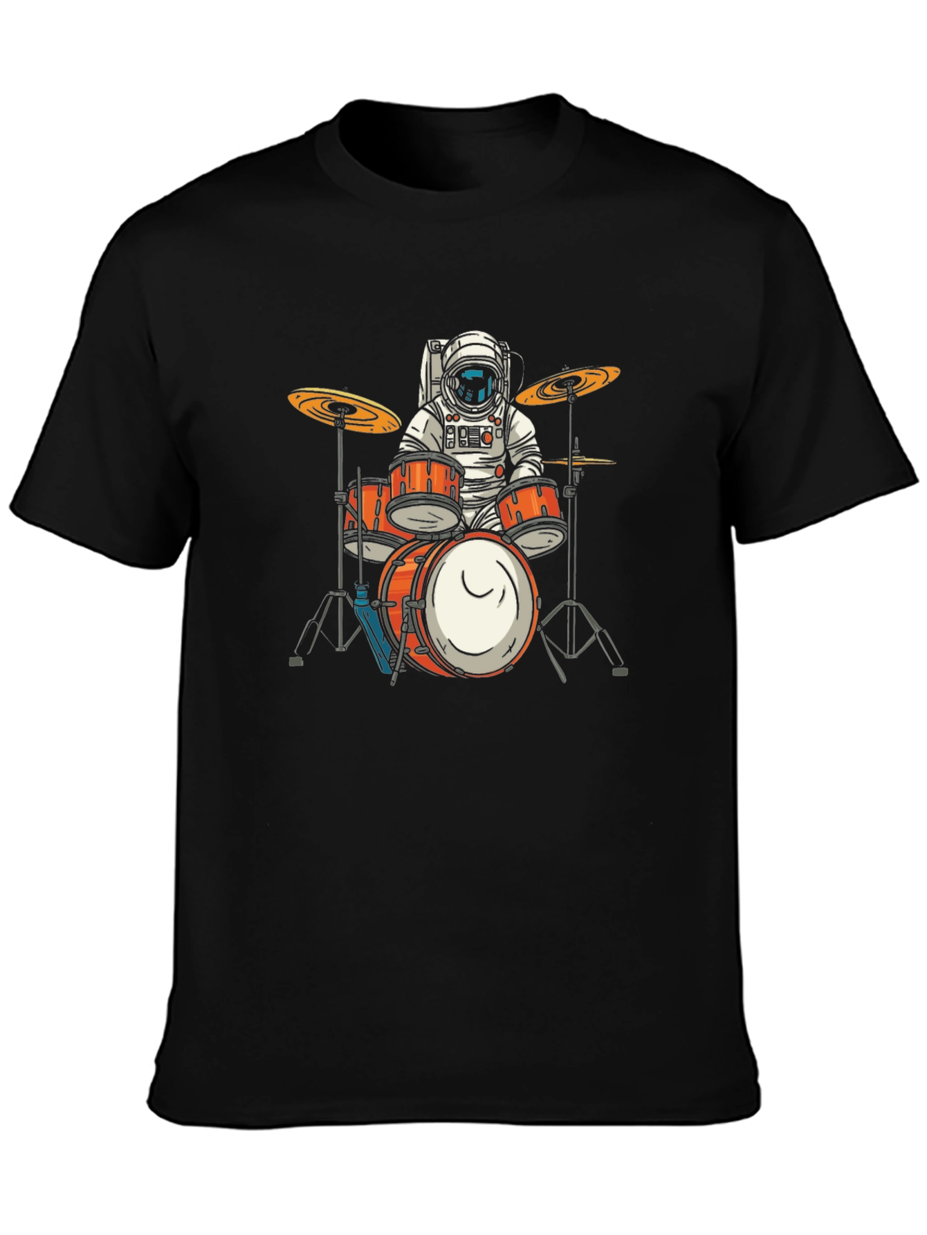 Astronaut Drummer Graphic T-Shirt