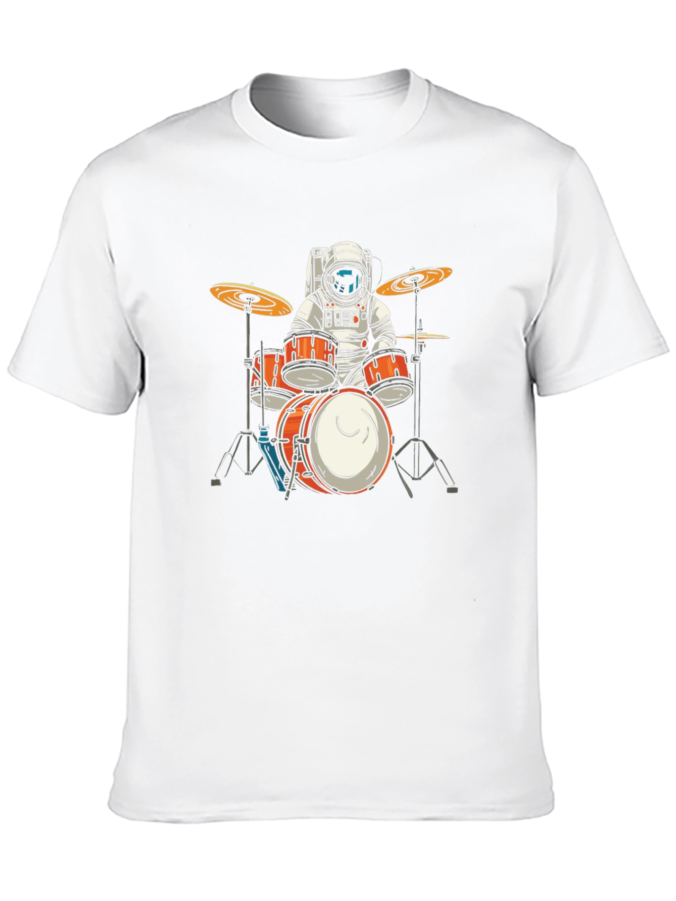 Astronaut Drummer Graphic T-Shirt