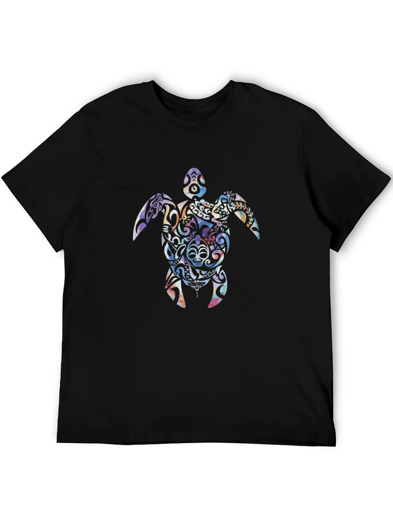 Tribal Turtle Graphic Tee - Black